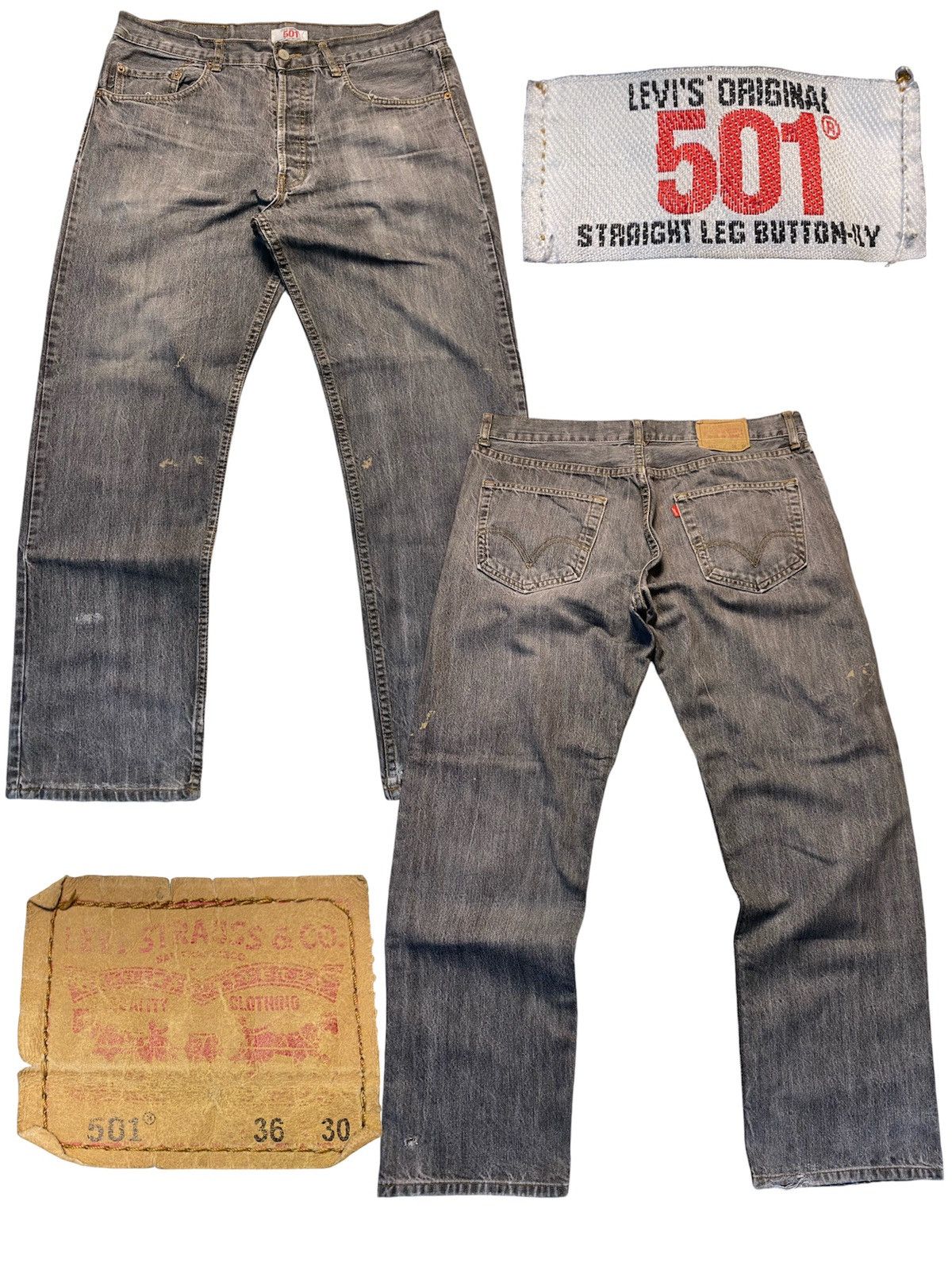 Levi's × Vintage Levis 501 Button Fly Size US 36 / EU 52 - 1 Thumbnail