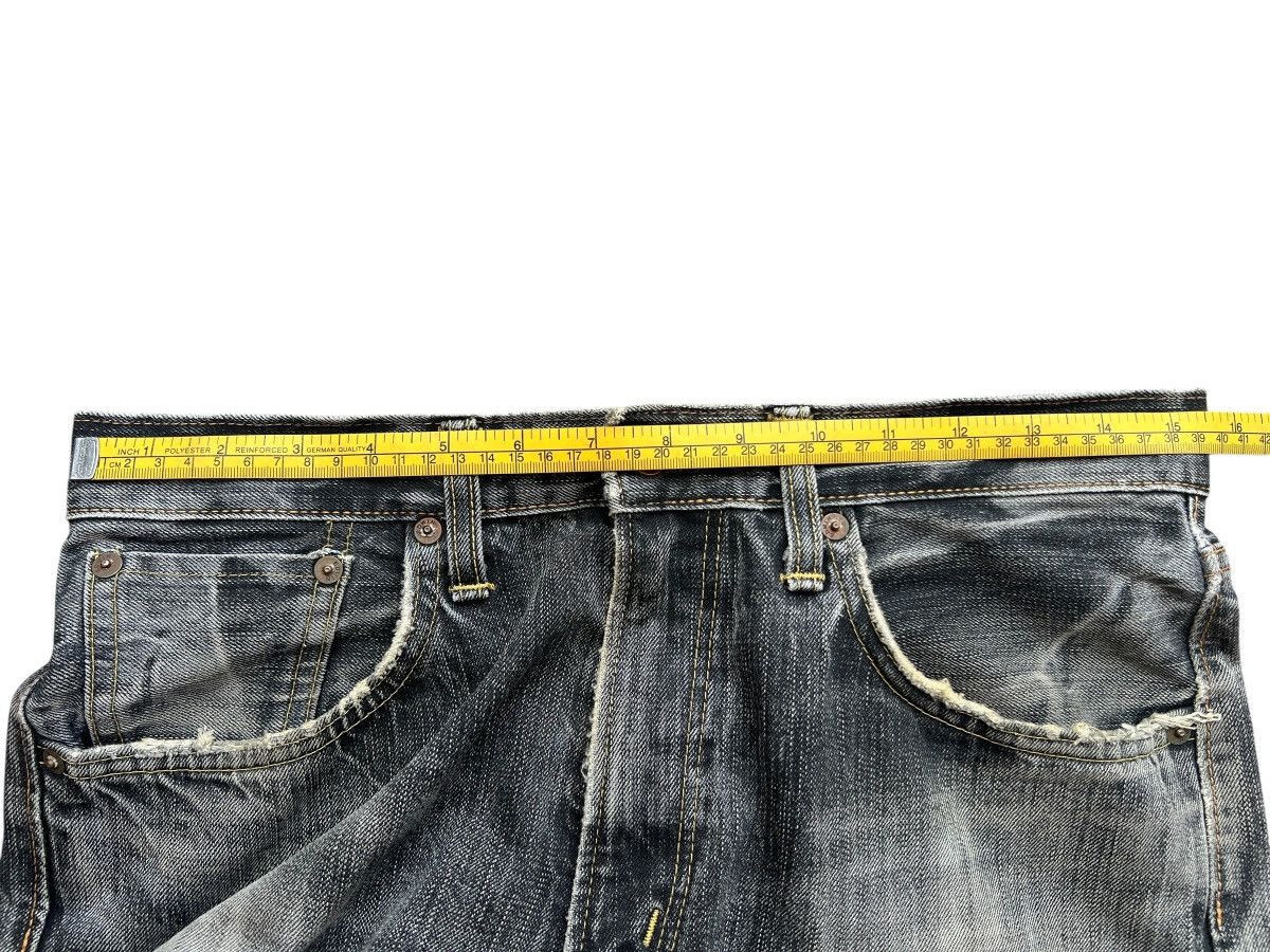 Edwin Vintage Edwin 505ZX Selvedge Distressed Denim Jeans 31x31 Size US 31 - 12 Thumbnail