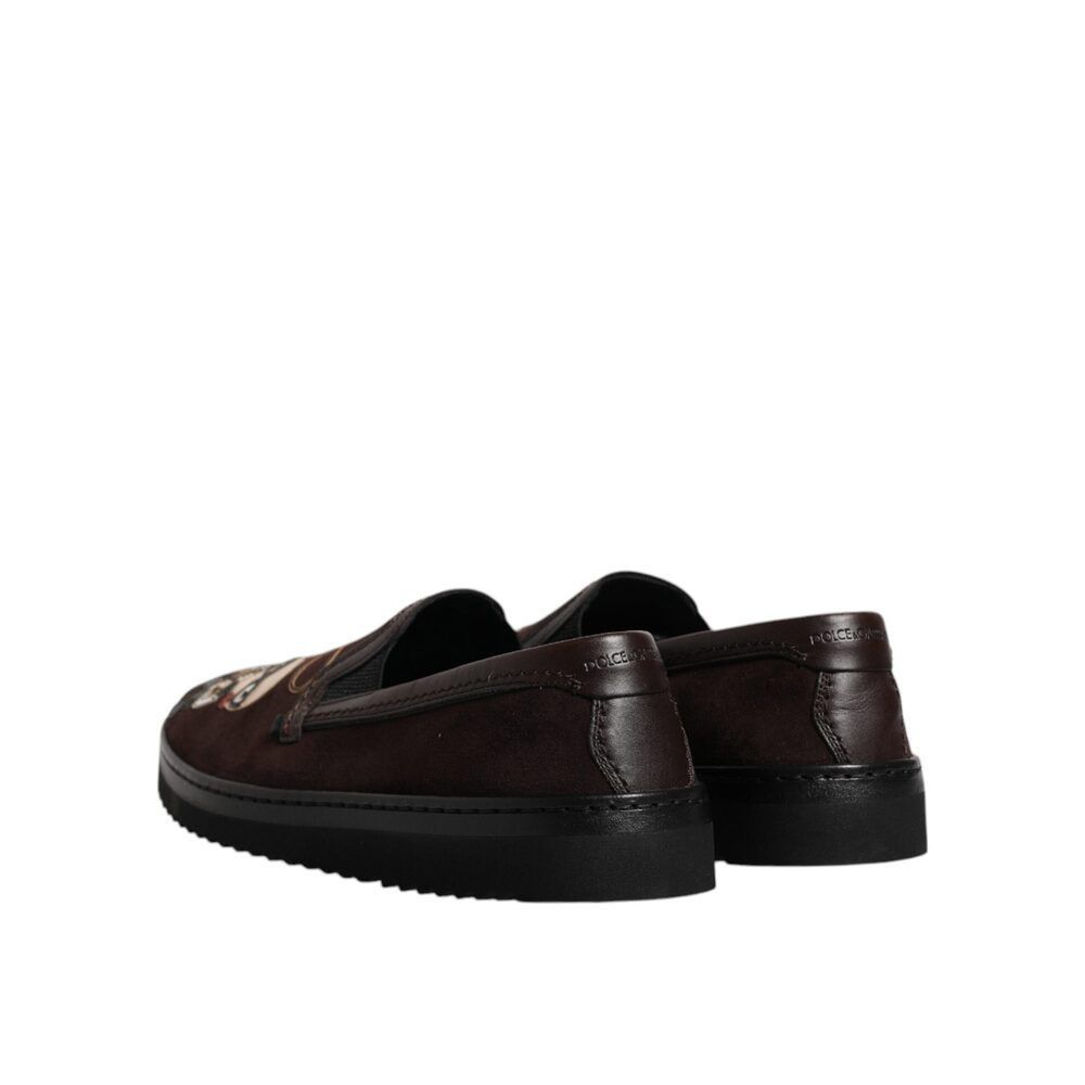 Dolce & Gabbana Dolce & Gabbana Brown Suede DG Family Slip On Flats Shoes Size US 8.5 / EU 41-42 - 5 Thumbnail