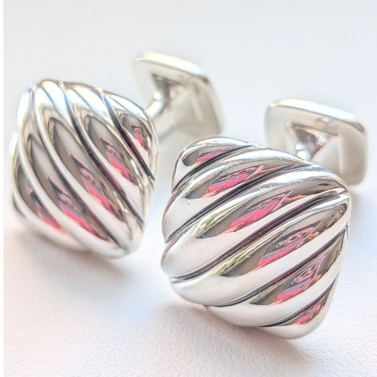 David Yurman David Yurman Square Cable Cufflinks in 925 Sterling Silver Size ONE SIZE - 3 Thumbnail