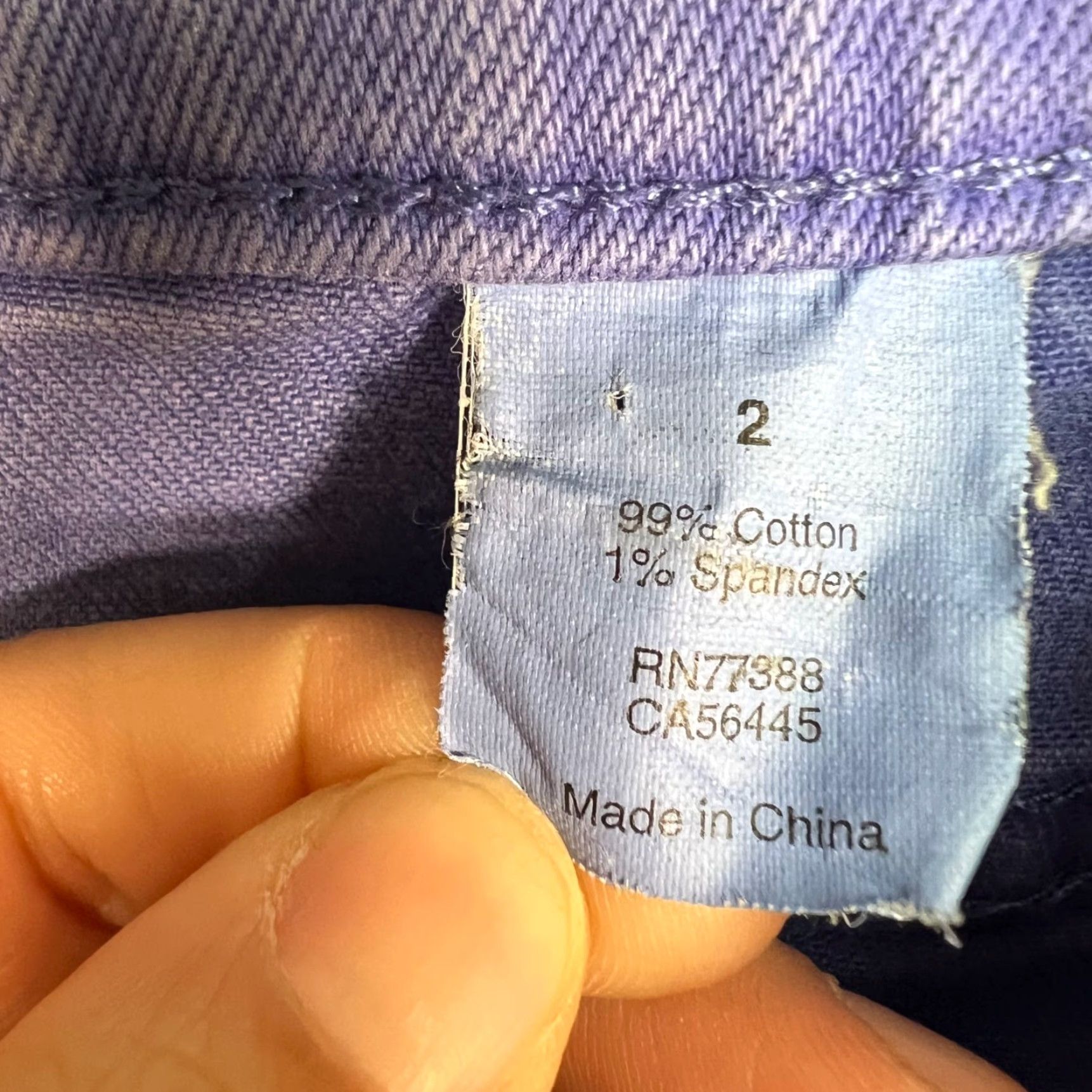 J.Crew J.CREW Skirt Denim Mini Purple Stretch Cotton Blend Womens 2 Small Adult Short Powder Purple Womens Size 26" / US 2 / IT 38 - 4 Thumbnail