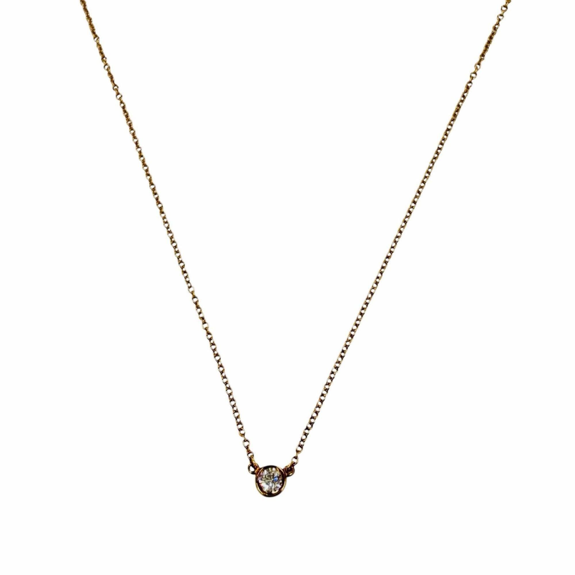 Tiffany & Co. TIFFANY&Co. Tiffany & Co. By the Yard Elsa Peretti 750 PG Necklace with 1 Diamond (approx. 0.12ct), Frame Diameter approx. 4.35mm, Weight 1.89g, Women's. Size ONE SIZE - 1 Thumbnail