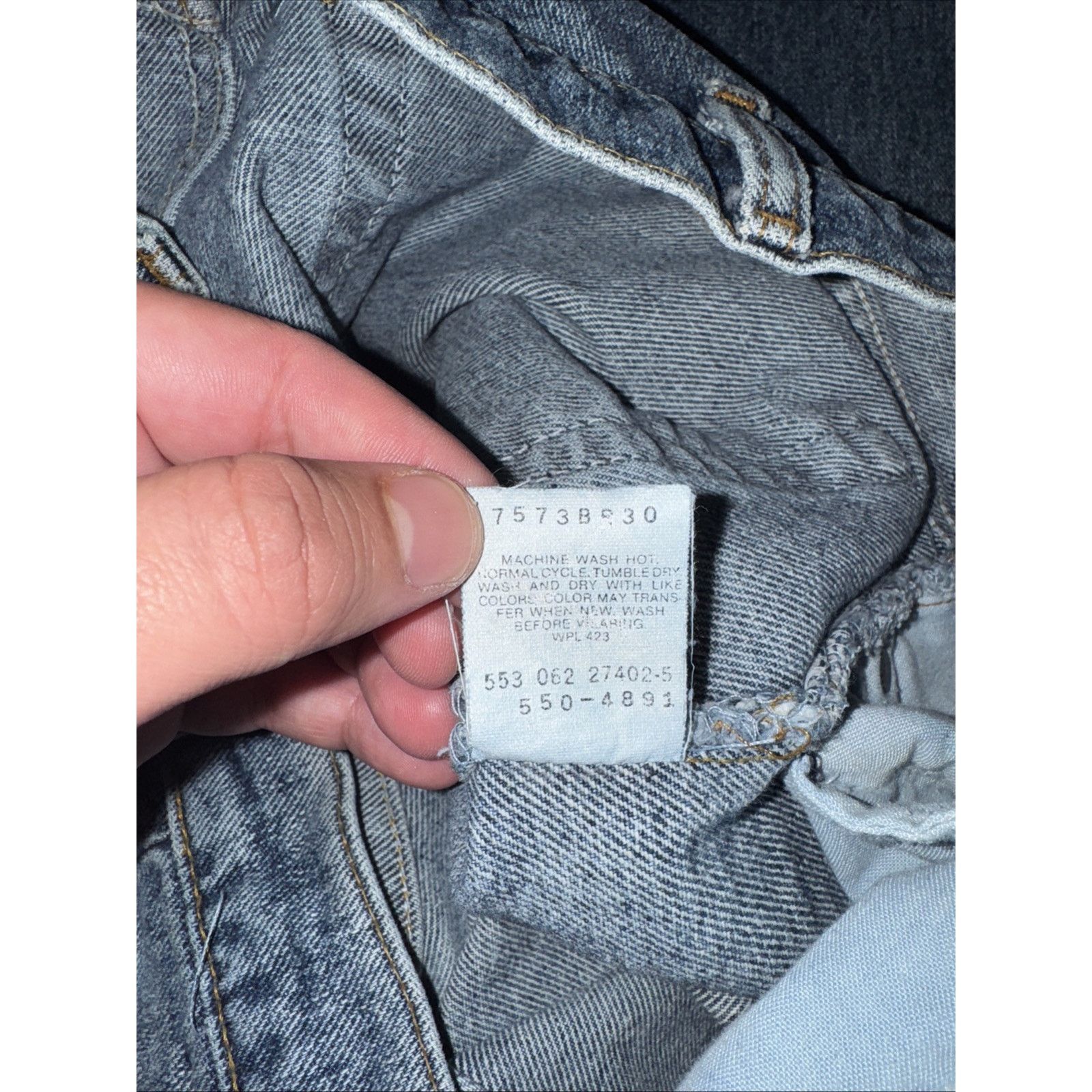 Levi's × Vintage Vintage Levi’s 553 38x33 Stone Washed Blue Made In USA Size US 38 / EU 54 - 6 Thumbnail