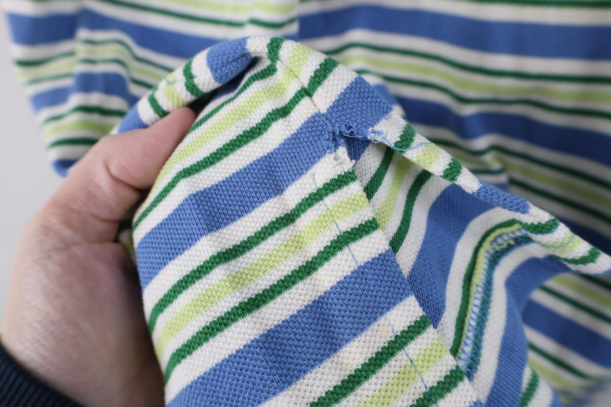 Polo Ralph Lauren Vintage 90s Ralph Lauren Box Logo Striped Knit Golf Polo Size US M / EU 48-50 / 2 - 9 Thumbnail