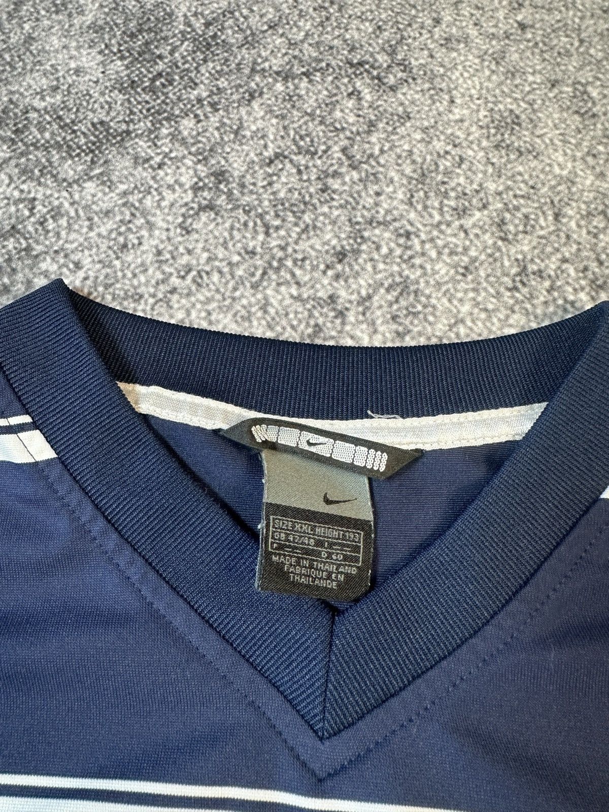 Nike × Vintage Y2k vintage Nike Striped t-shirt Streetwear Central Swoosh Size US XXL / EU 58 / 5 - 5 Thumbnail