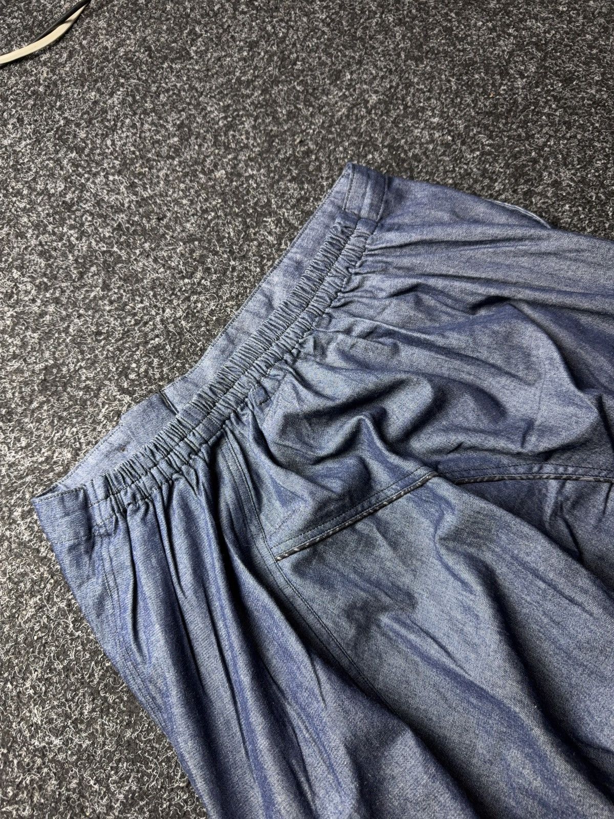 Avant Garde Japanese Denim Cargo Utility Asymmetric Pants