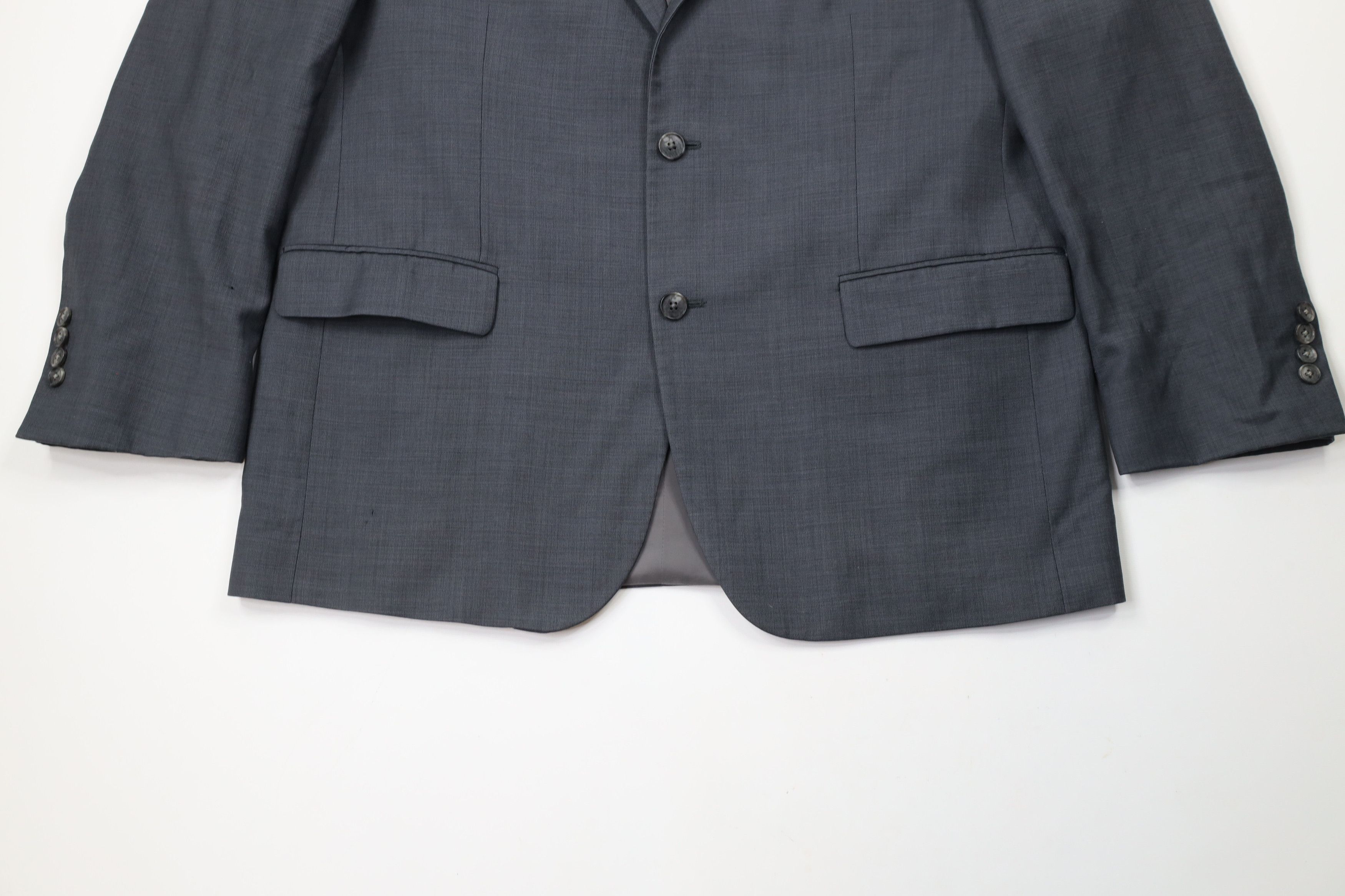 Vintage Jos A Bank Tailored Fit Wool 2 Piece Suit Wedding Suit Size 46R - 2 Thumbnail