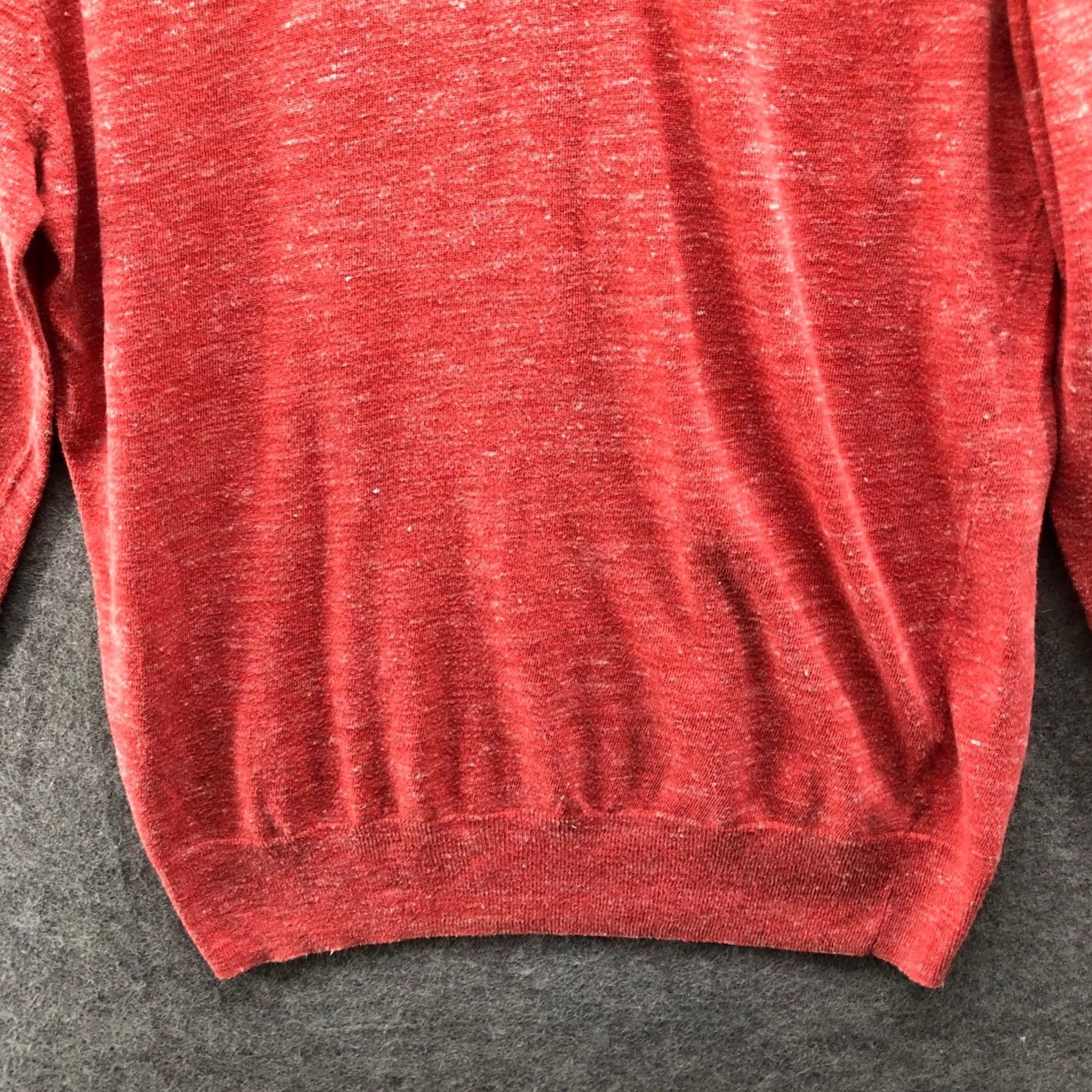 J.Crew J.CREW Linen Blend Sweater Mens M Crewneck Pullover Coral Heathered Size US M / EU 48-50 / 2 - 4 Thumbnail