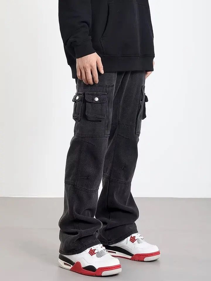 Japanese Brand × Jean × Vintage Streetwear Multi Pocket Vintage Cargo Size US 33 - 4 Thumbnail