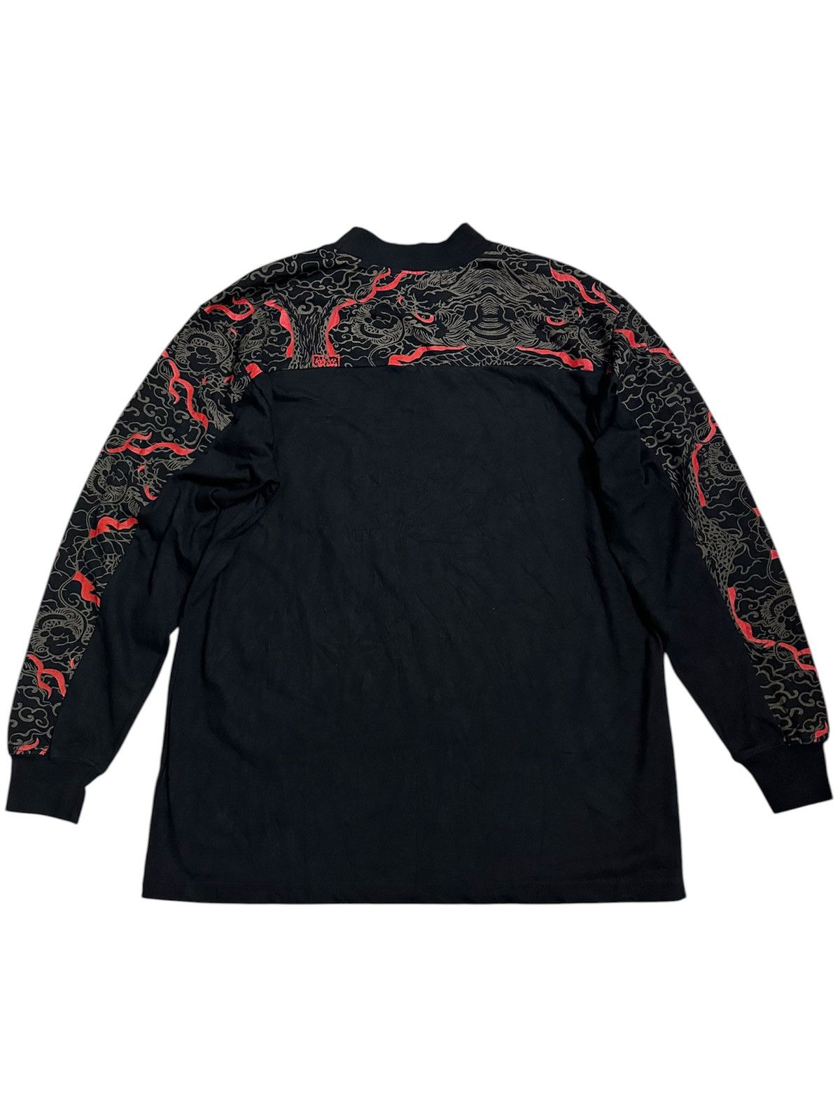 Japanese Brand 2000 Dragon Flame Long Sleeve Y2K Goa Lgb Jnco Sukajan Style Size US L / EU 52-54 / 3 - 1 Thumbnail