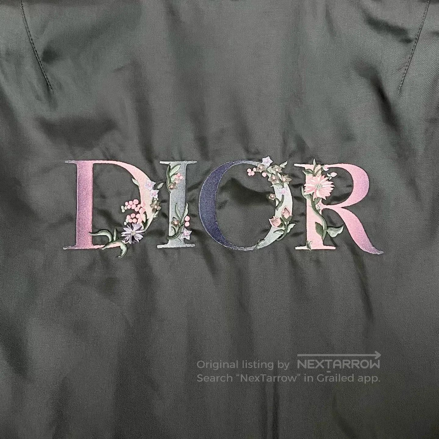 Dior Dior Black Gray Embroidered Flight Jacket. Size US M / EU 48-50 / 2 - 6 Thumbnail