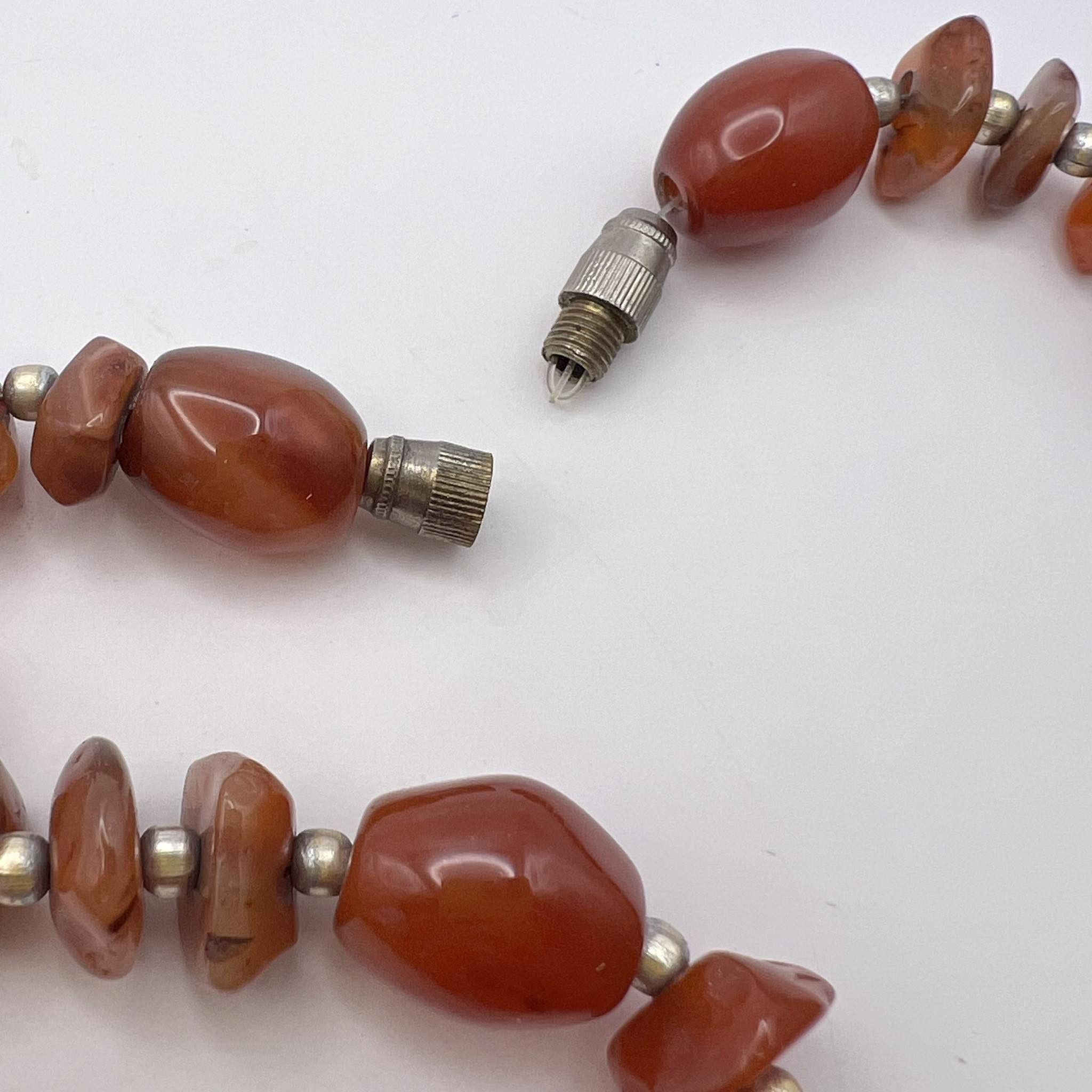 Vintage Vintage Jewelry Beads Necklace Caramel Cornelian Natural Size ONE SIZE - 8 Thumbnail
