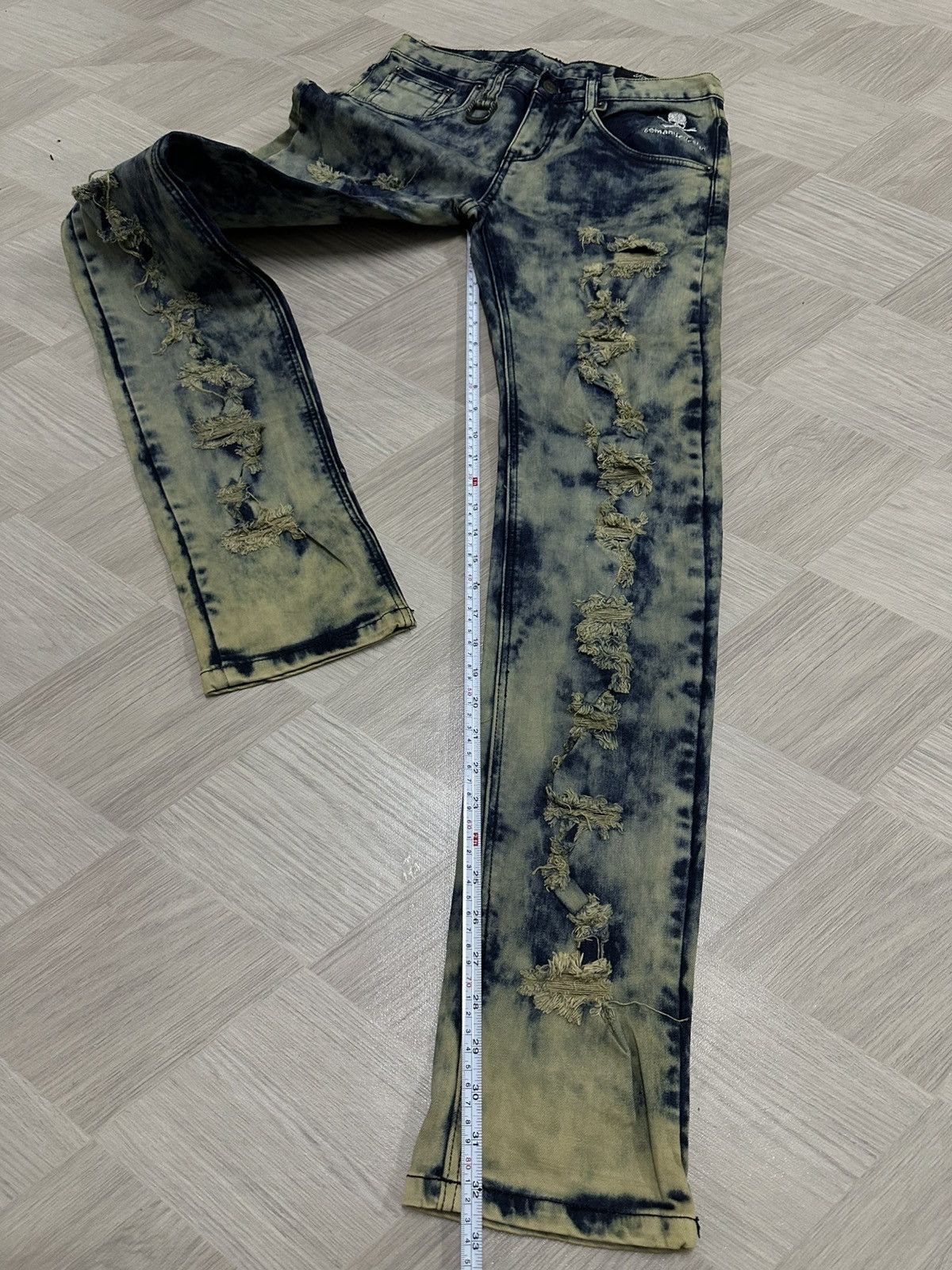 Mastermind Japan × Roen Roen Japan x Semantic Acid Wash Distressed Style Denim Pant Size US 29 - 18 Thumbnail