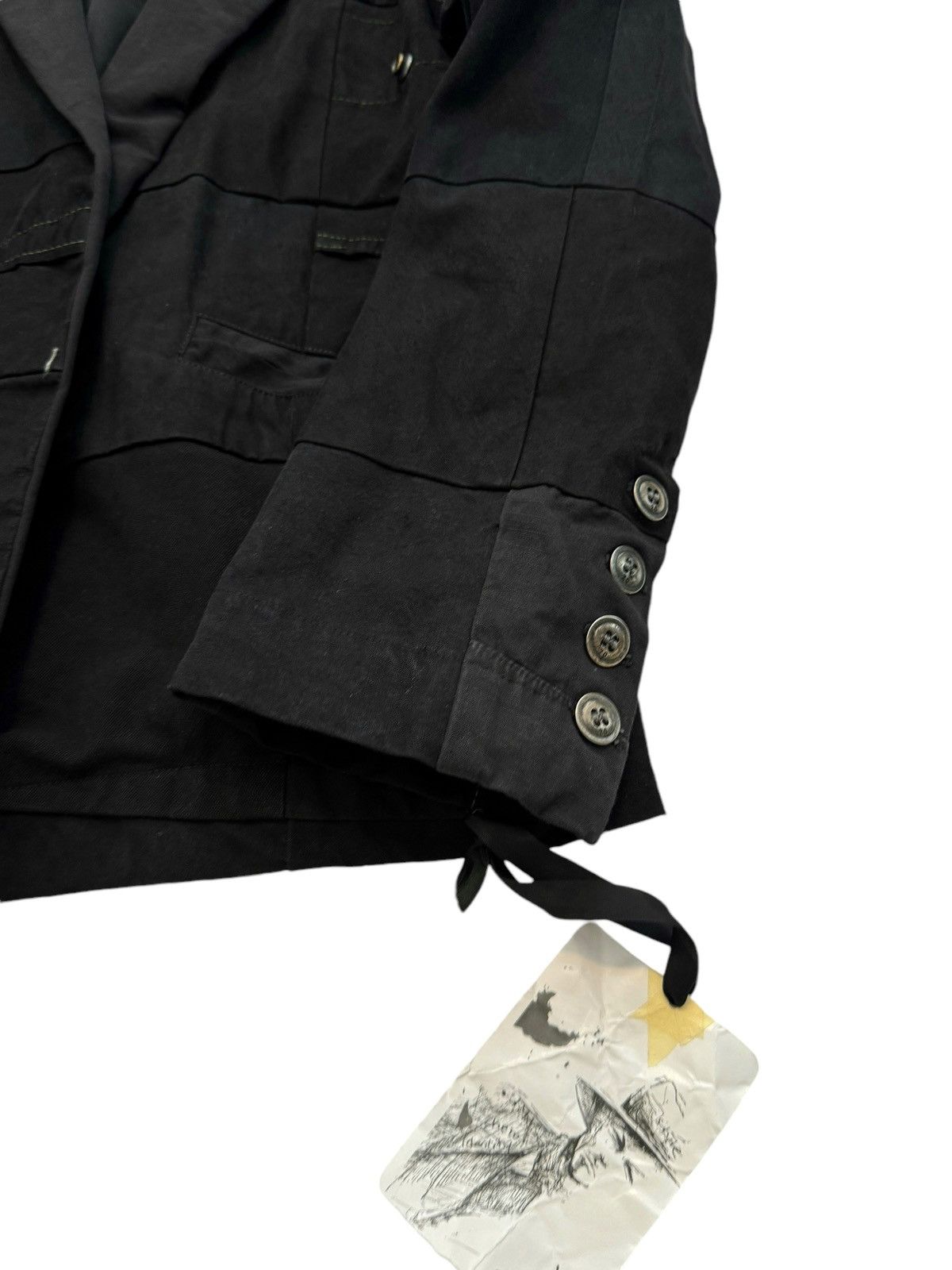 Greg Lauren Sz3 1/1 Black Workwear Tux Ollie Blazer Patchwork Jacket Size US L / EU 52-54 / 3 - 10 Thumbnail