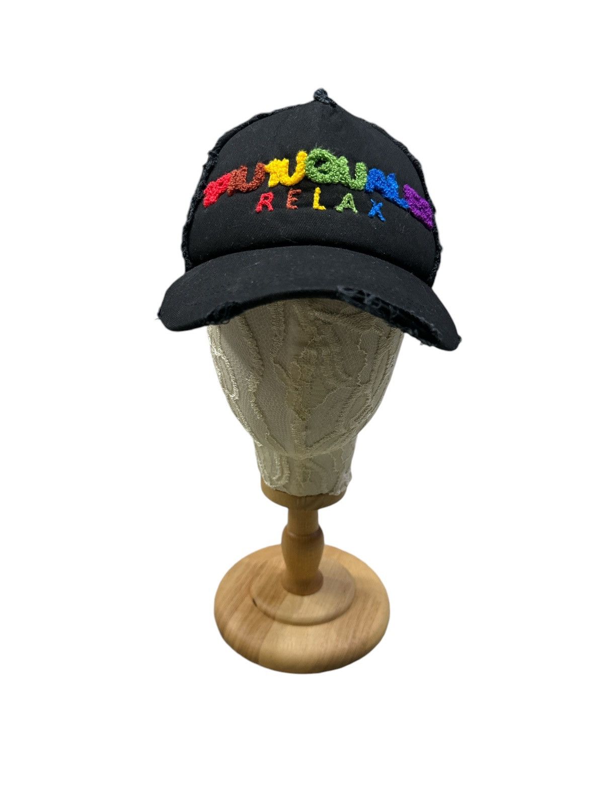 Japanese Brand 1PIU1UGUALE3 DENIM DESTROYED TRUCKER CAP HAT Size ONE SIZE - 4 Thumbnail