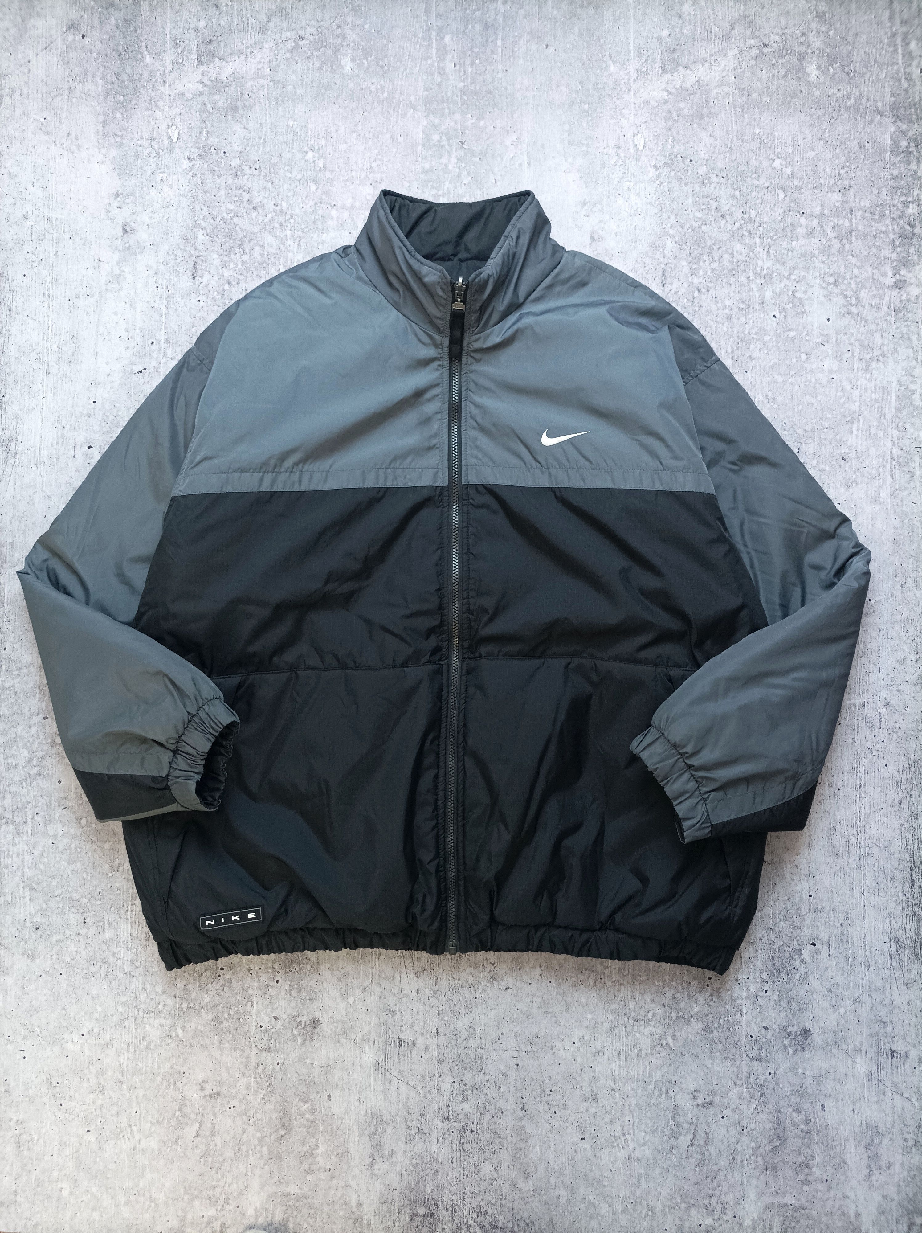 image of Nike Vintage Puffer Down Jacket Reversible 00S Vintage in Dark Blue, Men's (Size XL)