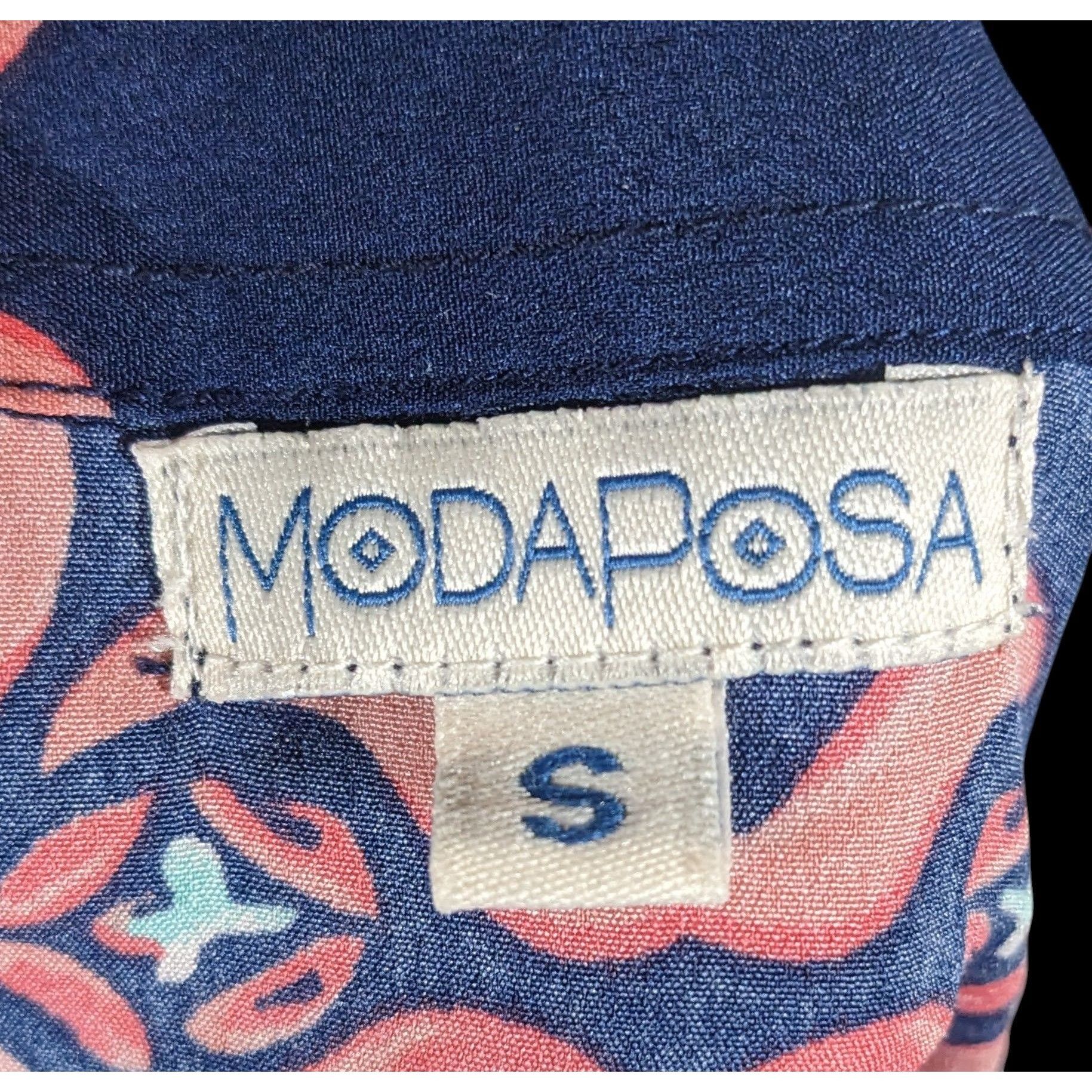 Other Modaposa Carlotta Belted Blue And Pink Floral Dress Size S / US 4 / IT 40 - 6 Thumbnail