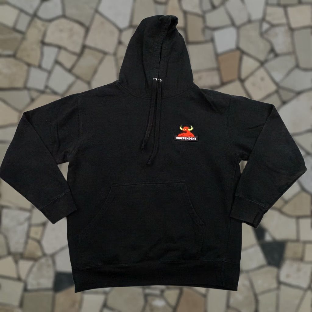Vintage Independent Hoodie Mens Medium Black Toy Machine Skateboarding Trucks Sweatshirt Size US M / EU 48-50 / 2 - 1 Thumbnail