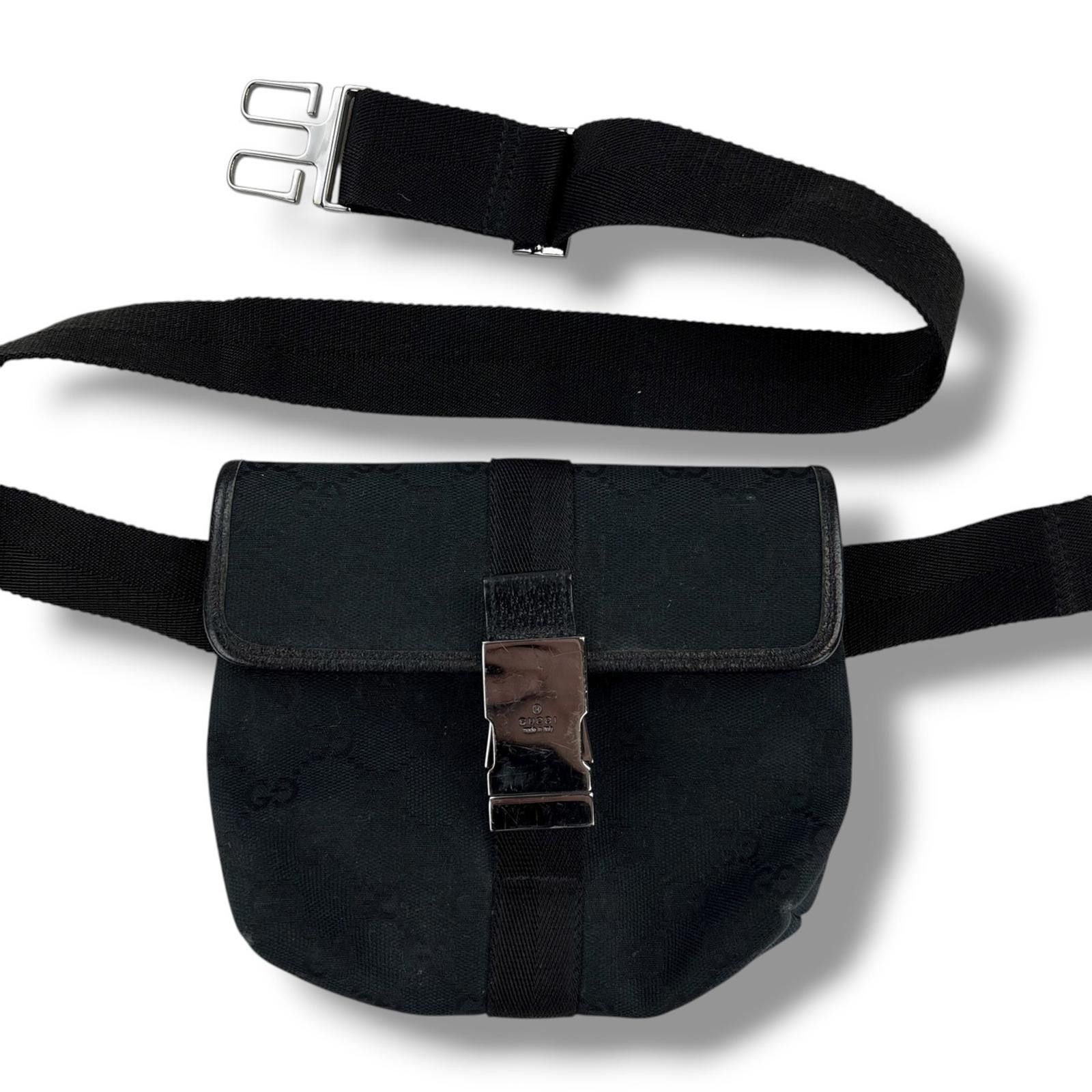 Gucci Gucci Black Monogram Waist Bag Size ONE SIZE - 1 Thumbnail