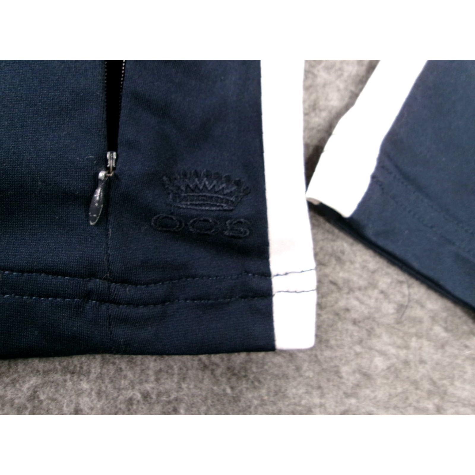 Oleg Cassini VINTAGE Oleg Cassini Sport Jacket Womens Small Navy Blue Track Running Workout Gym Size S / US 4 / IT 40 - 3 Thumbnail