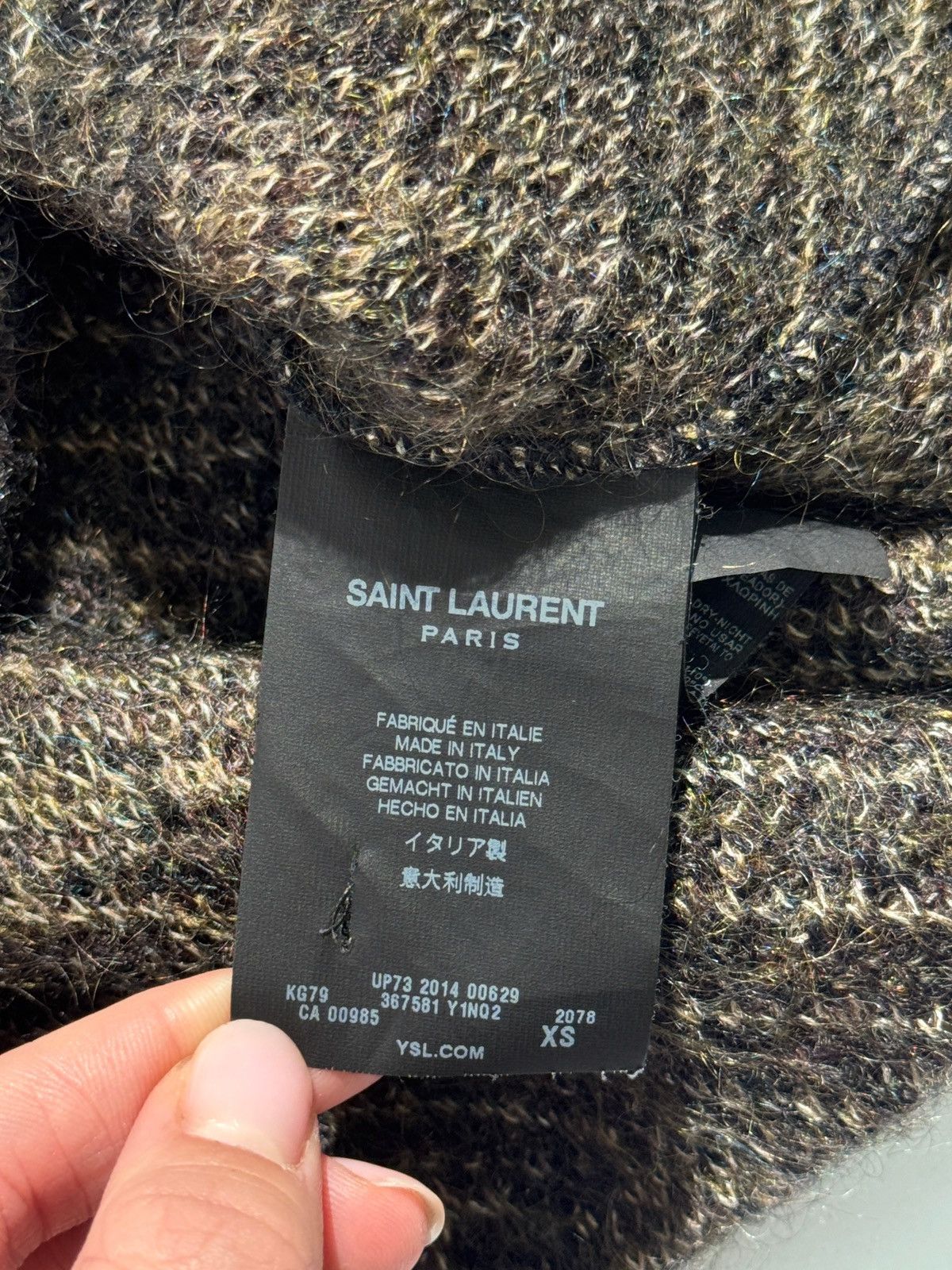 Saint Laurent Paris FW14 Saint Laurent Camo Mohair Cardigan by Hedi Slimane Size US S / EU 44-46 / 1 - 5 Thumbnail