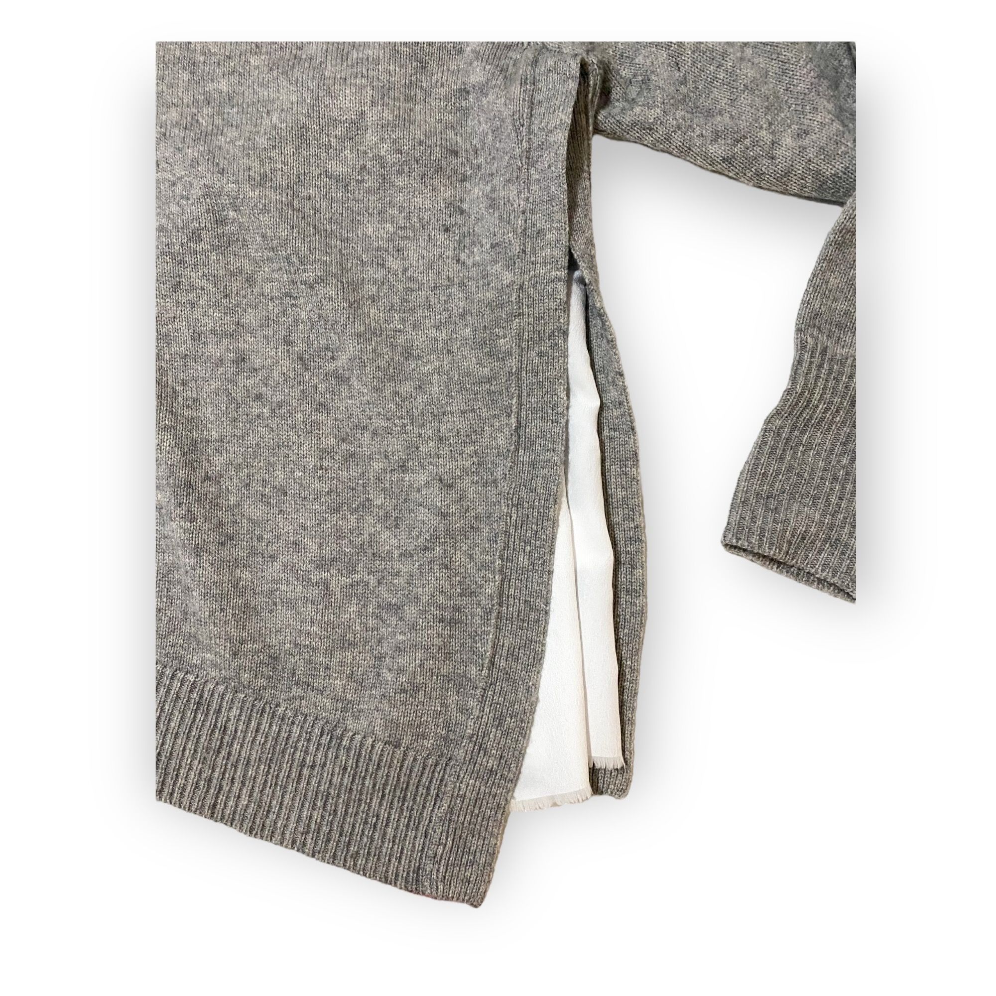 Brochu Walker Brochu Walker Layered Wool & Cashmere-Blend Sweater, Gray/wh Size S / US 4 / IT 40 - 11 Thumbnail