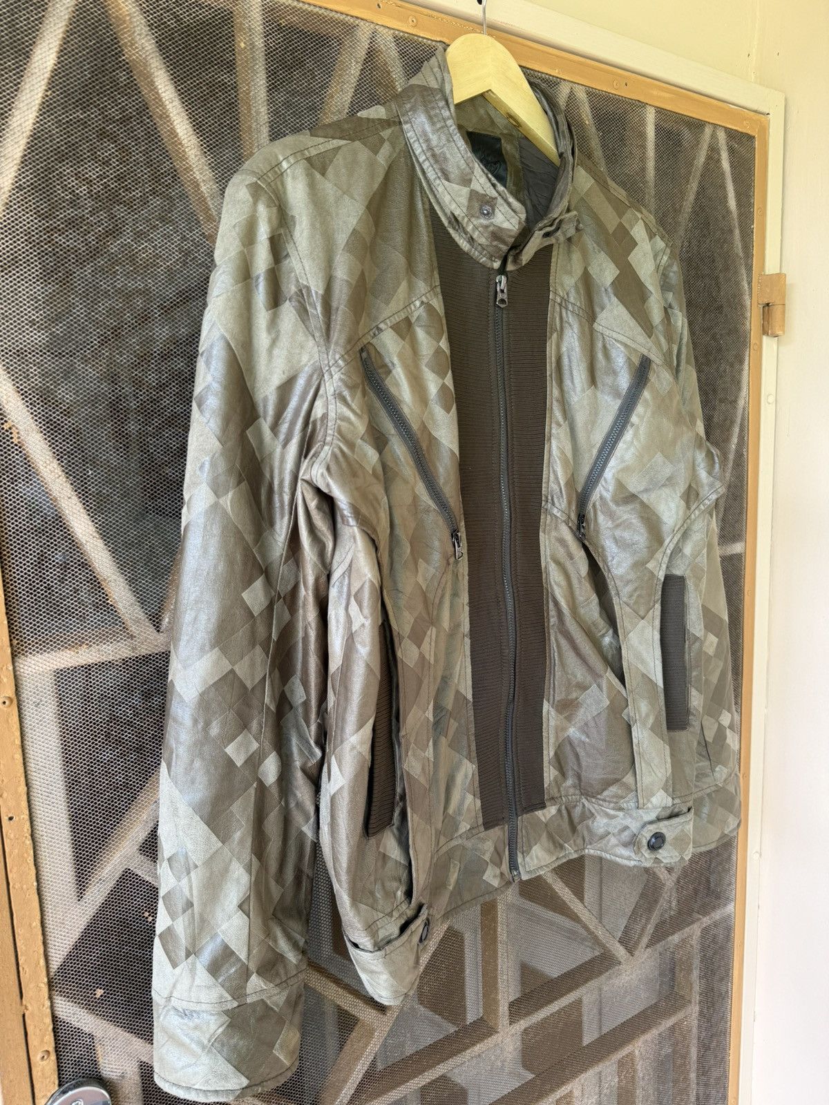 14th Addiction Alien Biker Jacket Geometric Pattern Multizipper Size US L / EU 52-54 / 3 - 6 Thumbnail