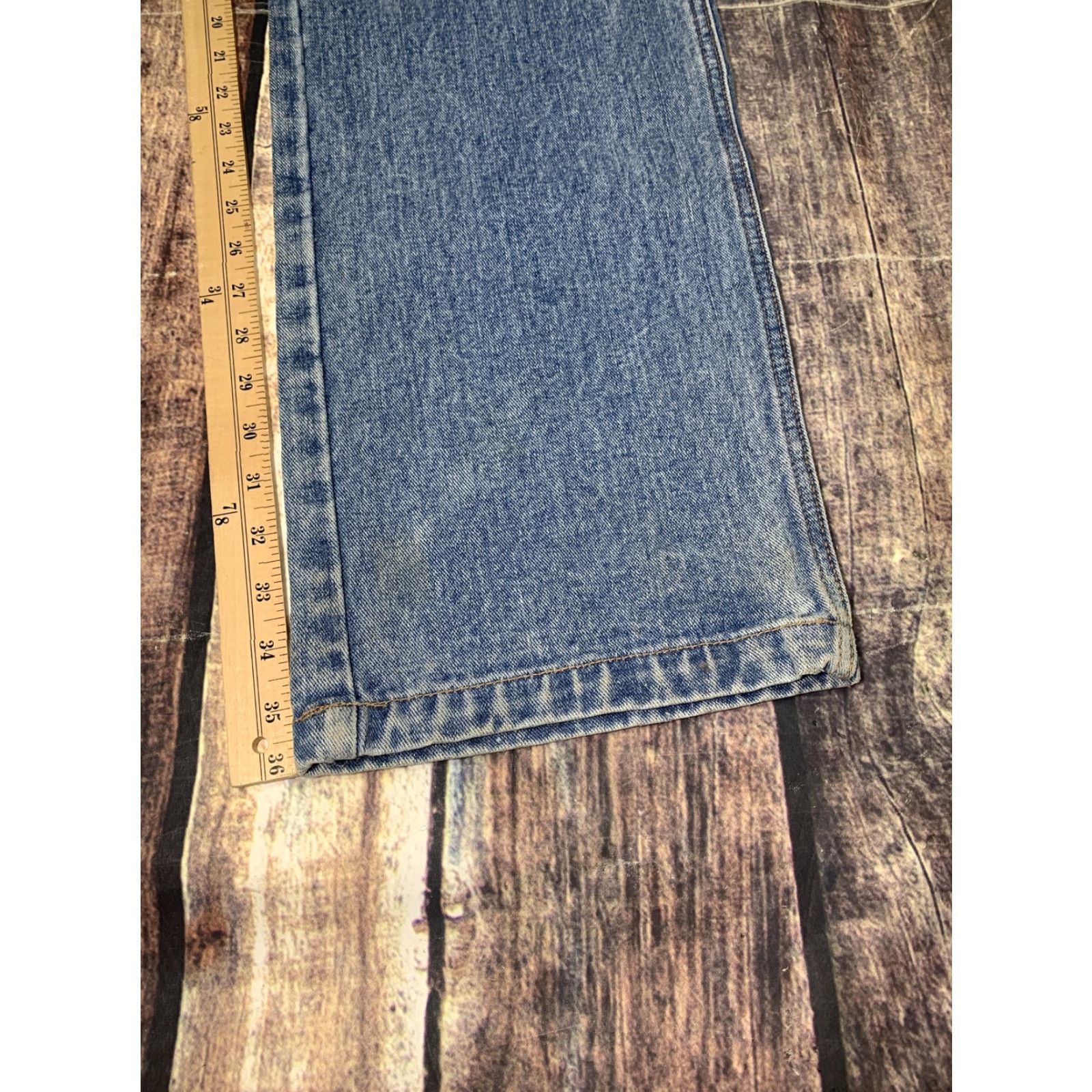 Denime Old Mill Jeans Men 5 Pocket Denim Relaxed Fit 38x36 Straight Leg Cotton Blue Blue Jeans, 5-Pocket, Regular Size, Mens, Vintage: No, Casual Work Size US 38 / EU 54 - 4 Thumbnail