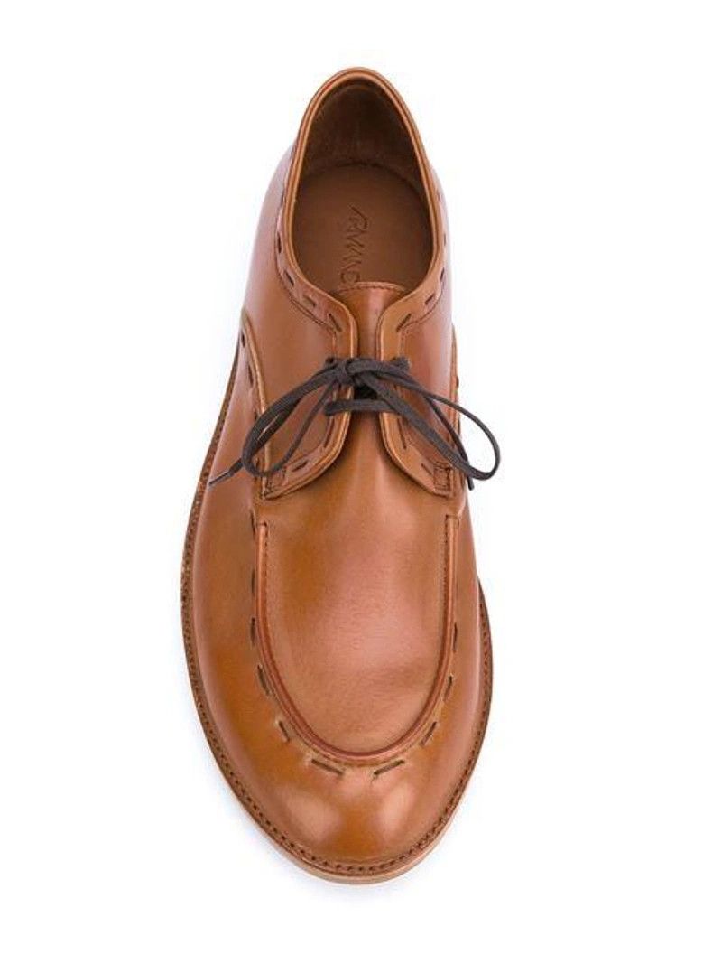 Armando Cabral Armando Cabral Brown Leather Leonard Derby Shoes Size US 12 / EU 45 - 5 Thumbnail