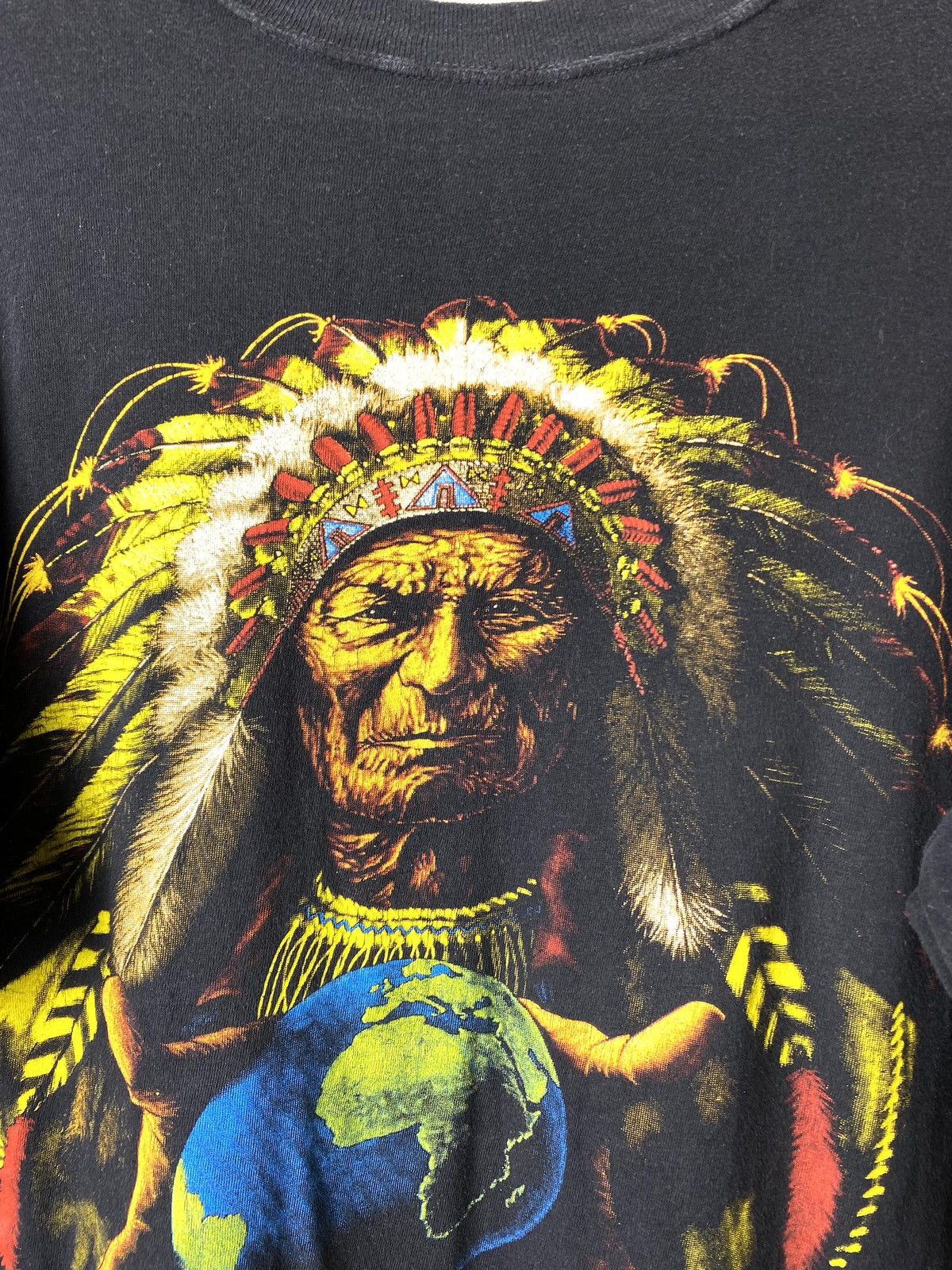 Other 💥Rare! 80-90’s Vintage Indian Spirit Boxy T Shirt 3d Emblem Size US XL / EU 56 / 4 - 2 Thumbnail