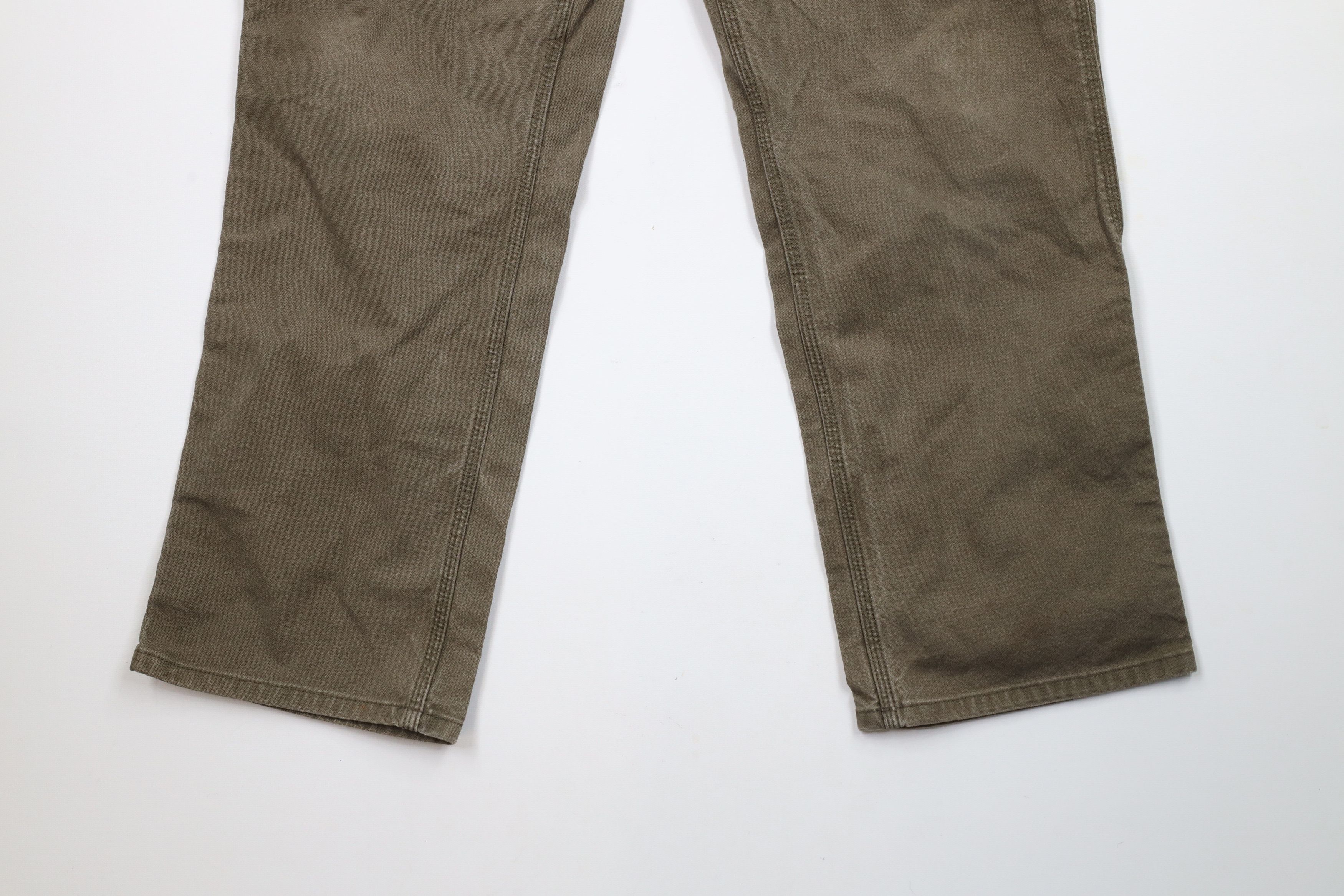 Carhartt × Vintage Vintage Carhartt Canvas Wide Leg Dungaree Pants Green Size US 36 / EU 52 - 4 Thumbnail