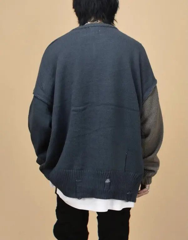 VIBE Retro punk grunge distressed patchwork knitwear sweater Size US XL / EU 56 / 4 - 4 Thumbnail