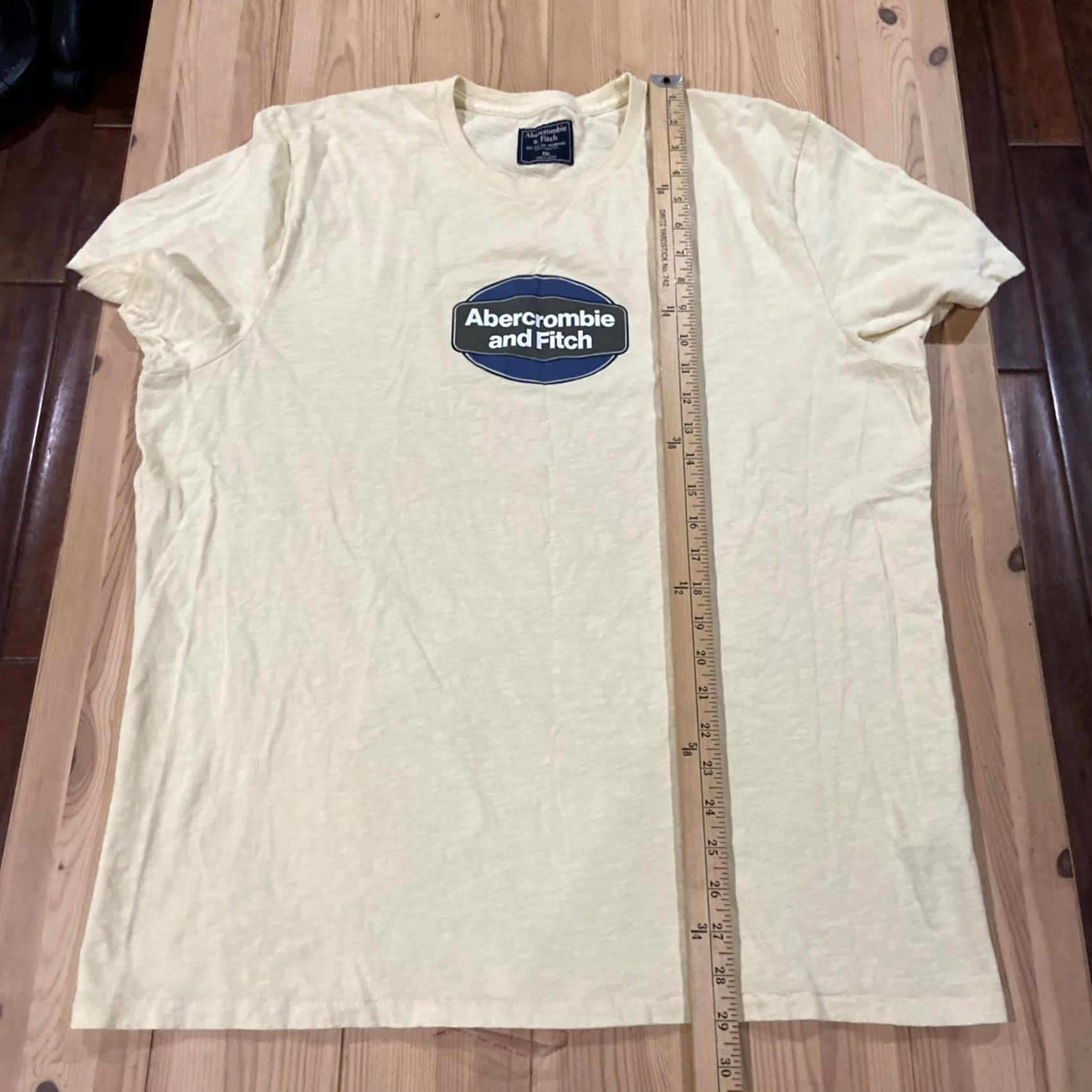 Abercrombie & Fitch VINTAGE Abercrombie & Fitch T-Shirt Mens 2XL Yellow Crew Neck Short Sleeve Oversized Cotton Surfwear Y2K XXL Yellow Mens Size US XXL / EU 58 / 5 - 6 Thumbnail