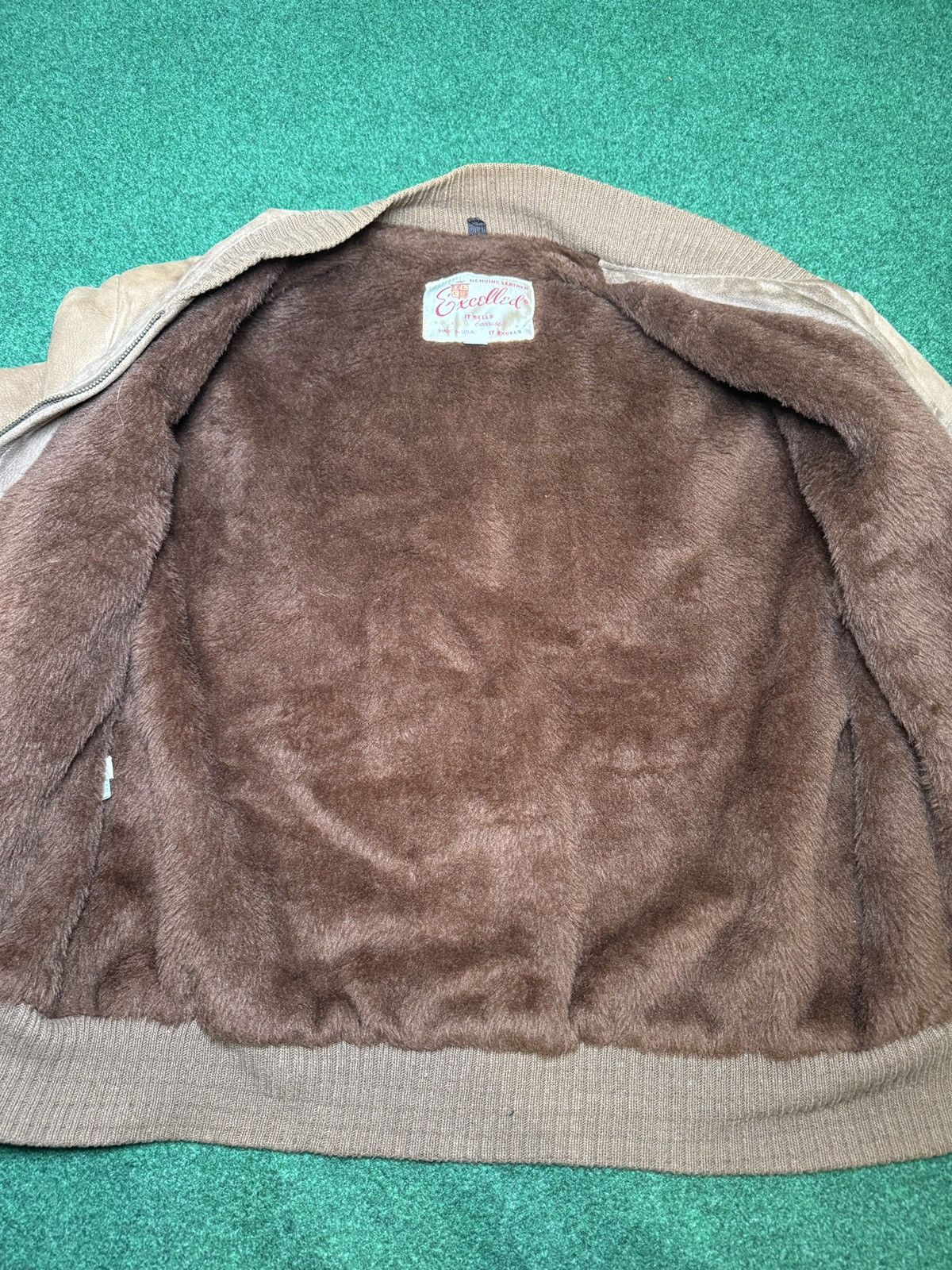 Excelled × Vintage Vintage 70s Excelled Suede Leather Brown Full Zip Jacket Size US XL / EU 56 / 4 - 4 Thumbnail