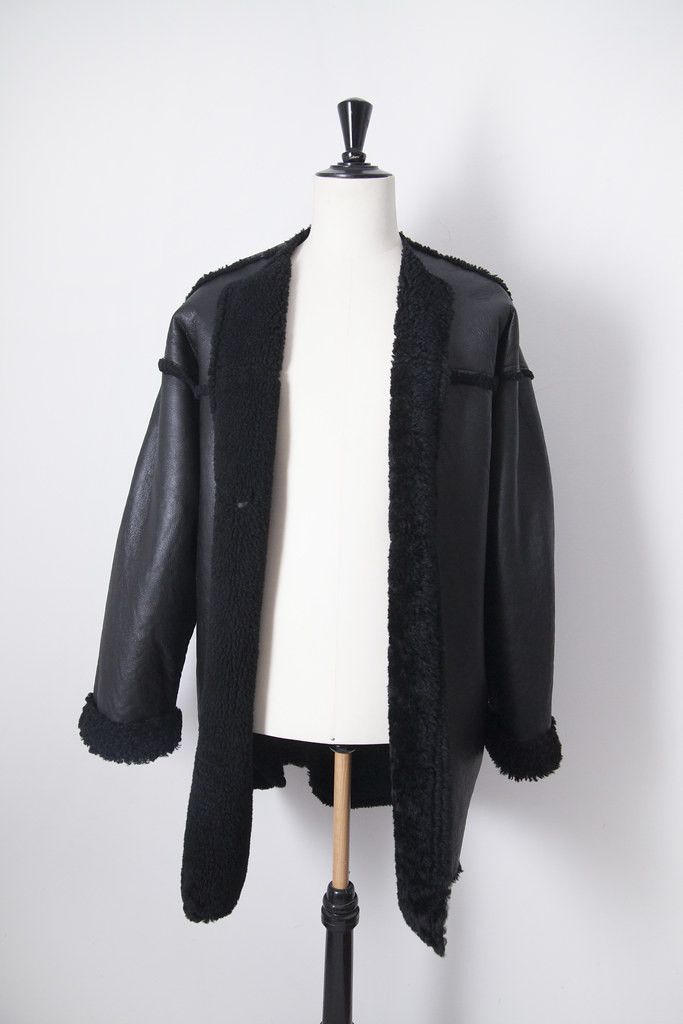 Raf Simons AW03 Union Jack shearling coat Size US XXL / EU 58 / 5 - 4 Thumbnail