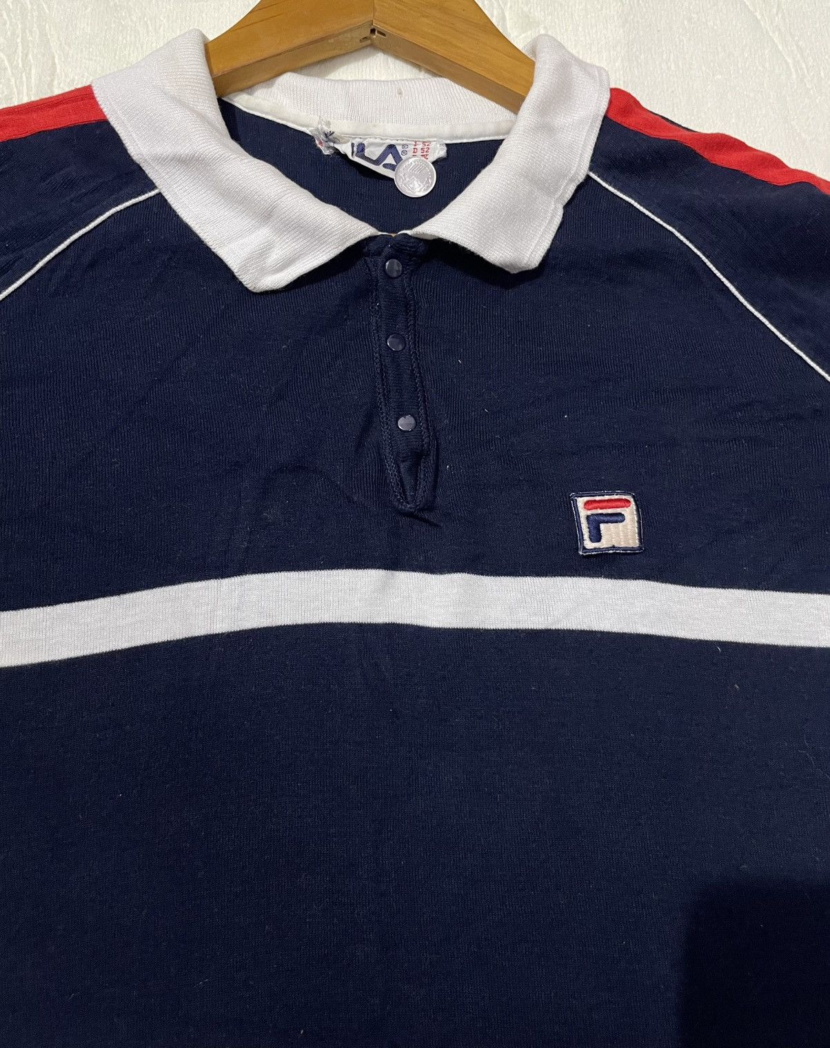 Fila × Vintage Vintage Fila Tshirt Collar(pinhole) Size US M / EU 48-50 / 2 - 5 Thumbnail