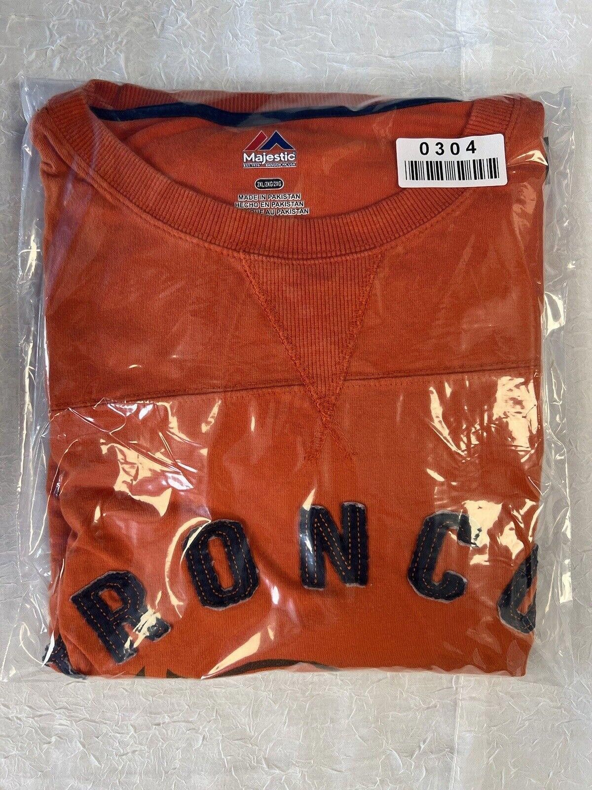 Majestic Majestic Denver Broncos Long Sleeve T-Shirt NFL Mens 2XL Size US XXL / EU 58 / 5 - 11 Thumbnail