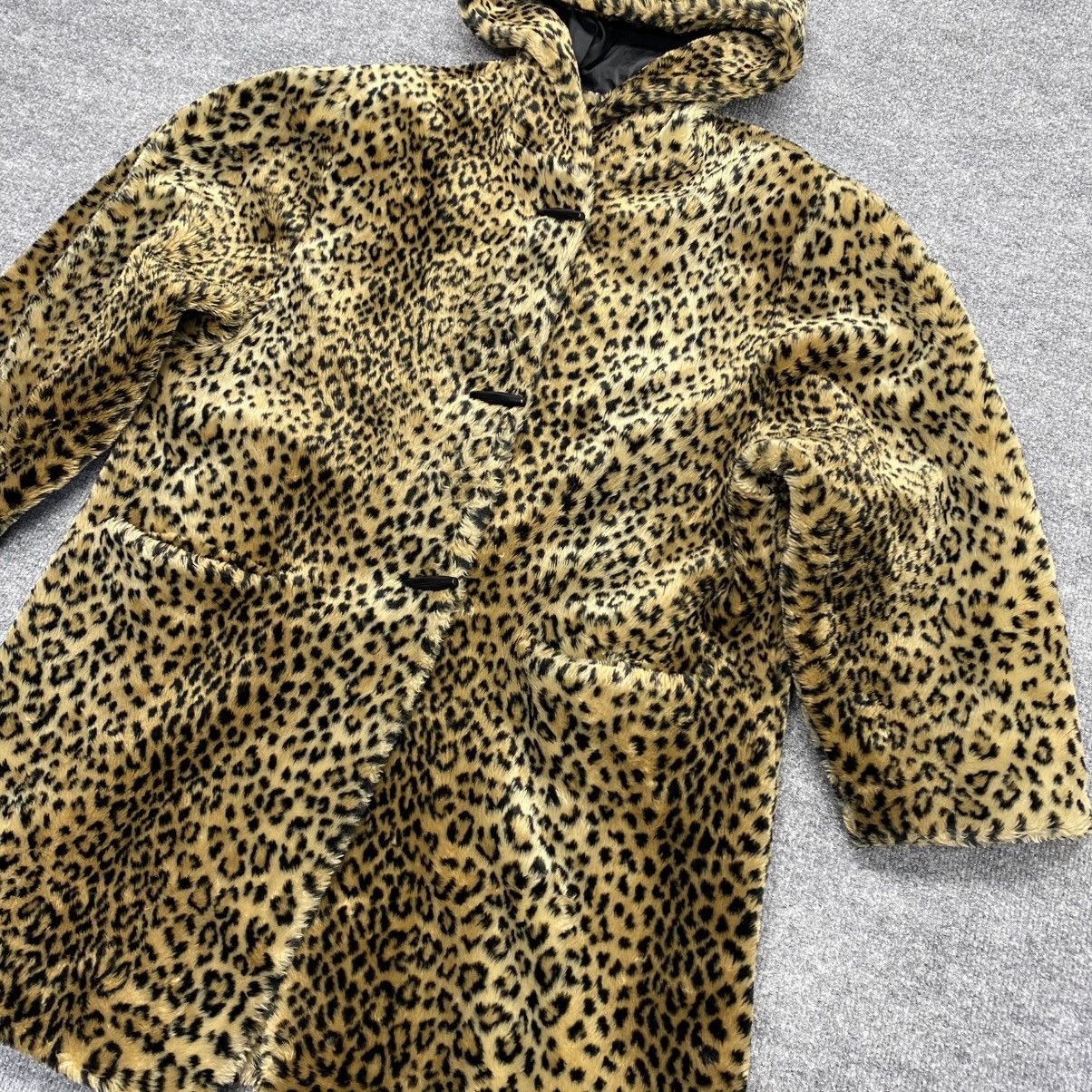 Other Vintage Boulevard East Womens Leopard Faux Fur Coat Size XXL / US 16-18 / IT 52-54 - 3 Thumbnail