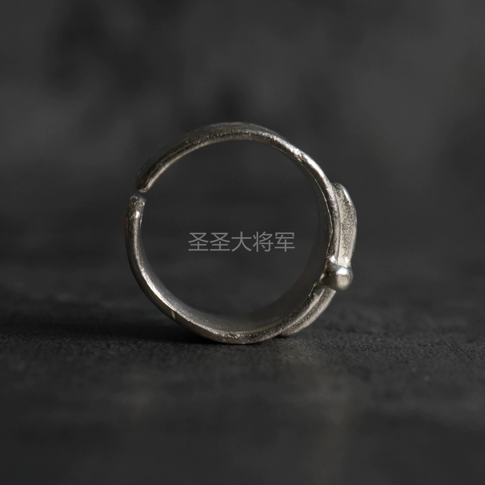 Ma+ M.A+Distressed Raised Cross Sterling Silver Adjustable Ring Size ONE SIZE - 5 Thumbnail