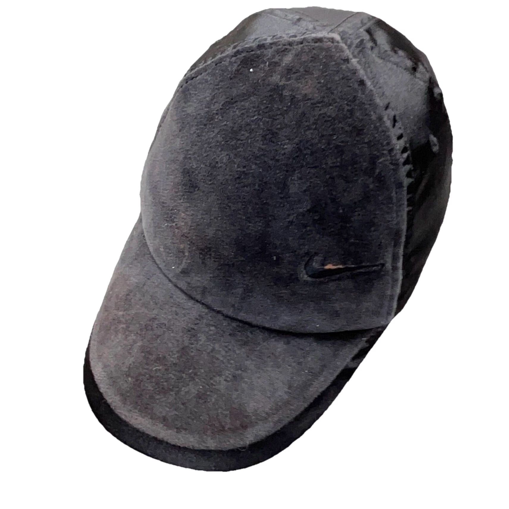 Nike VINTAGE Nike Hat Cap Black Velvet Valor Strap Back Ladies Womens Y2K Cyber 00s* Nike Cap Women Adjustable Velvet Logo Sports Modern 90s Size ONE SIZE - 6 Thumbnail