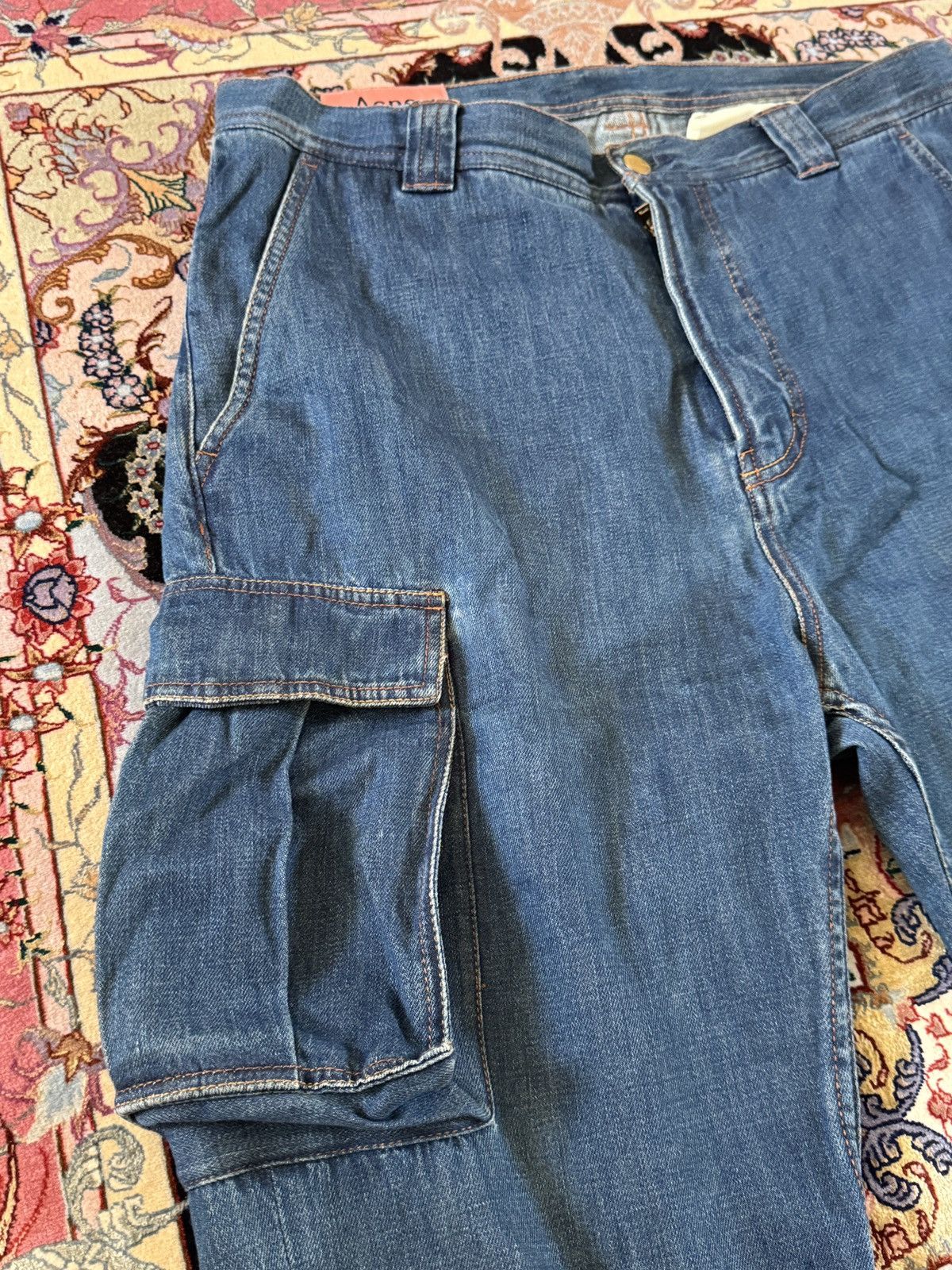 Acne Studios Acne Studios Bla Konst Denim Cargo Pants Size US 33 - 4 Thumbnail