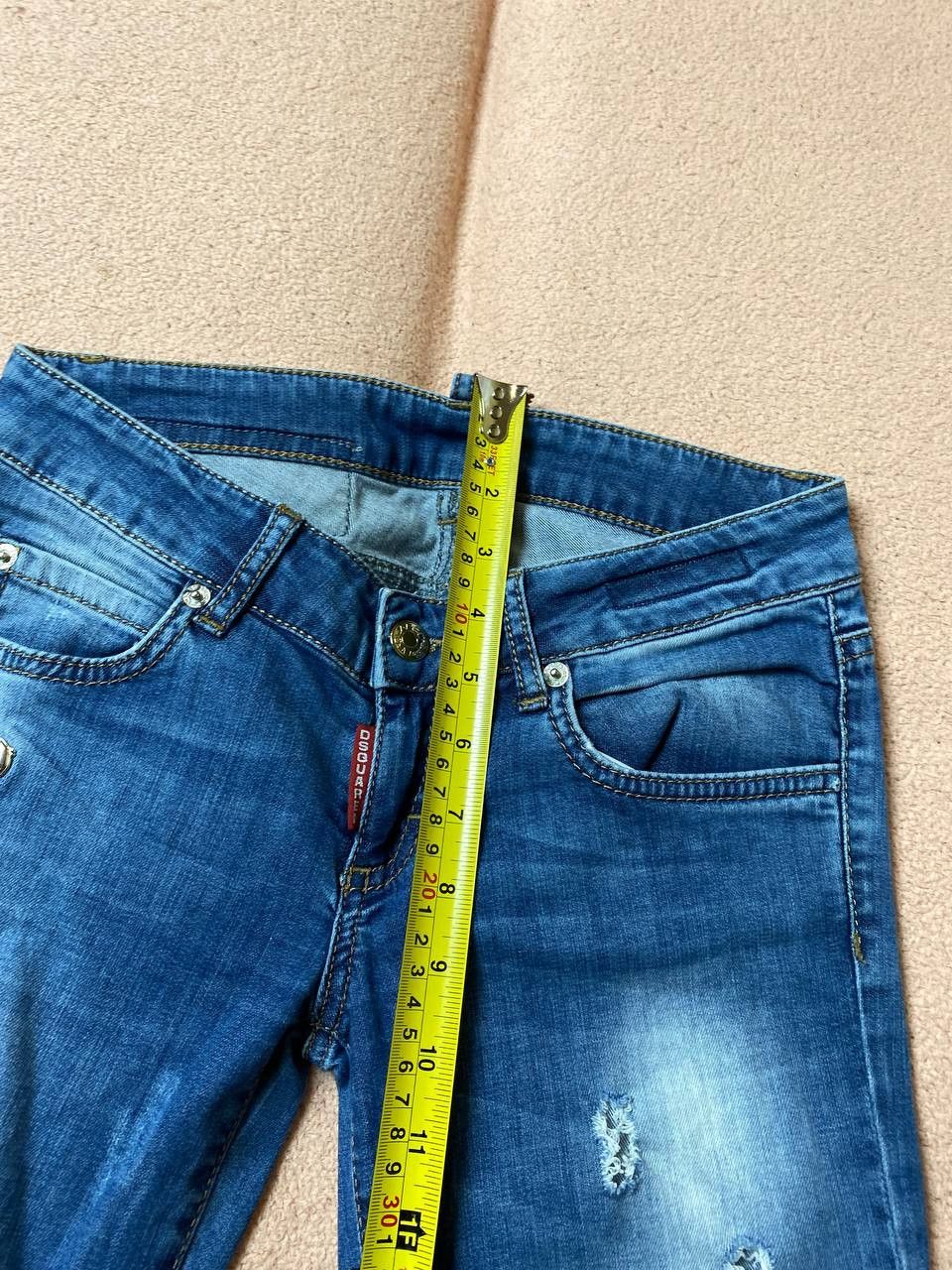 Dsquared2 Vintage Dsquared2 distressed embroidered Straight Jeans Size 27" / US 4 / IT 40 - 12 Thumbnail