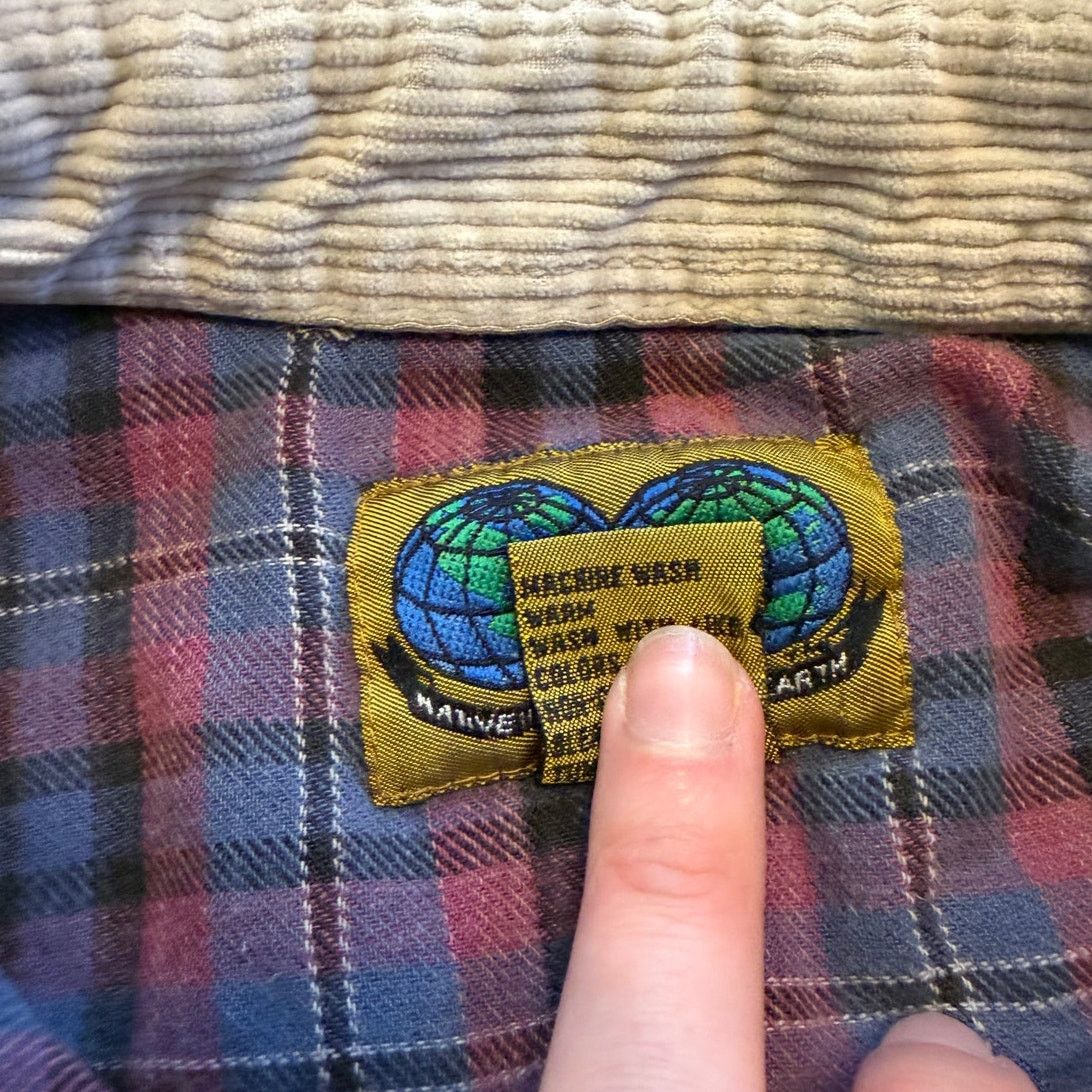 Habitat Vintage Native Habitat Planet Earth Corduroy Button Up Size US XL / EU 56 / 4 - 8 Thumbnail