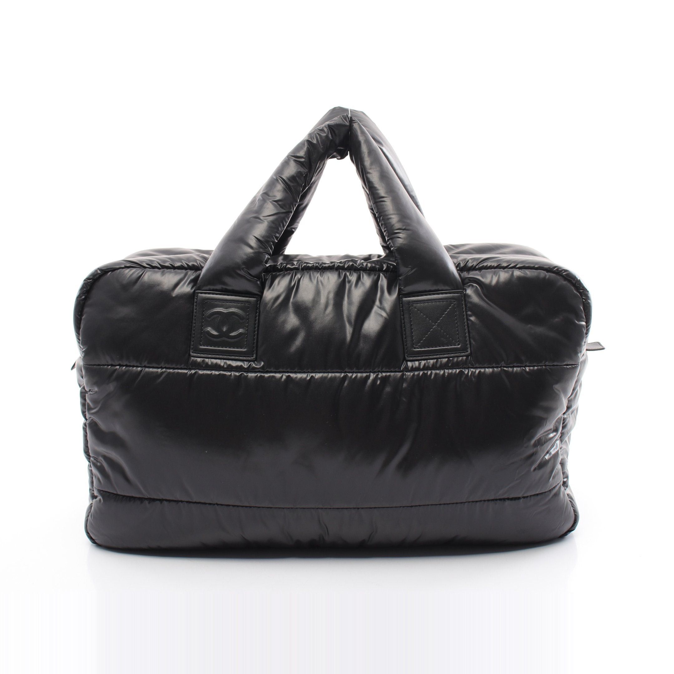 Chanel Chanel Coco Coon Boston Bag Nylon Leather Black Silver Hardware Size ONE SIZE - 1 Thumbnail