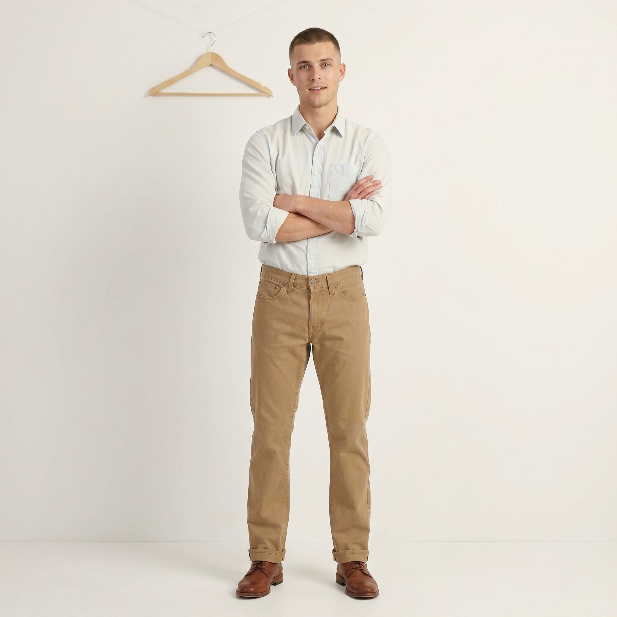 Polo Ralph Lauren Polo Ralph Lauren Men 30 Trousers Brown Cotton 9577 Size US 30 / EU 46 - 1 Thumbnail