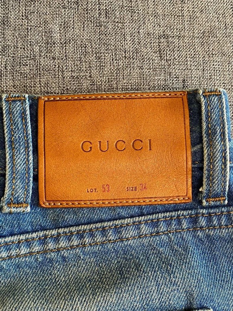 Gucci Gucci Men's Striped Denim Tapered Pants-2505 Size US 34 / EU 50 - 6 Thumbnail