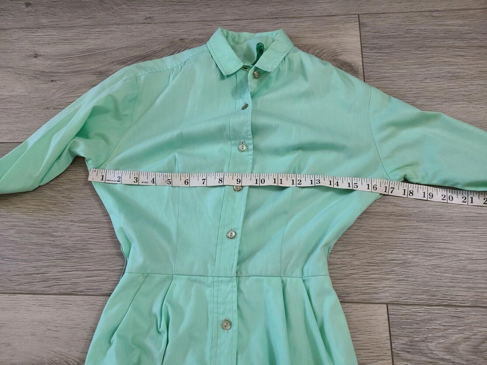Designer Vintage Dress 50s 60s Mint Green Vanity Fair Sz 5 XS pencil Size XS / US 0-2 / IT 36-38 - 9 Thumbnail