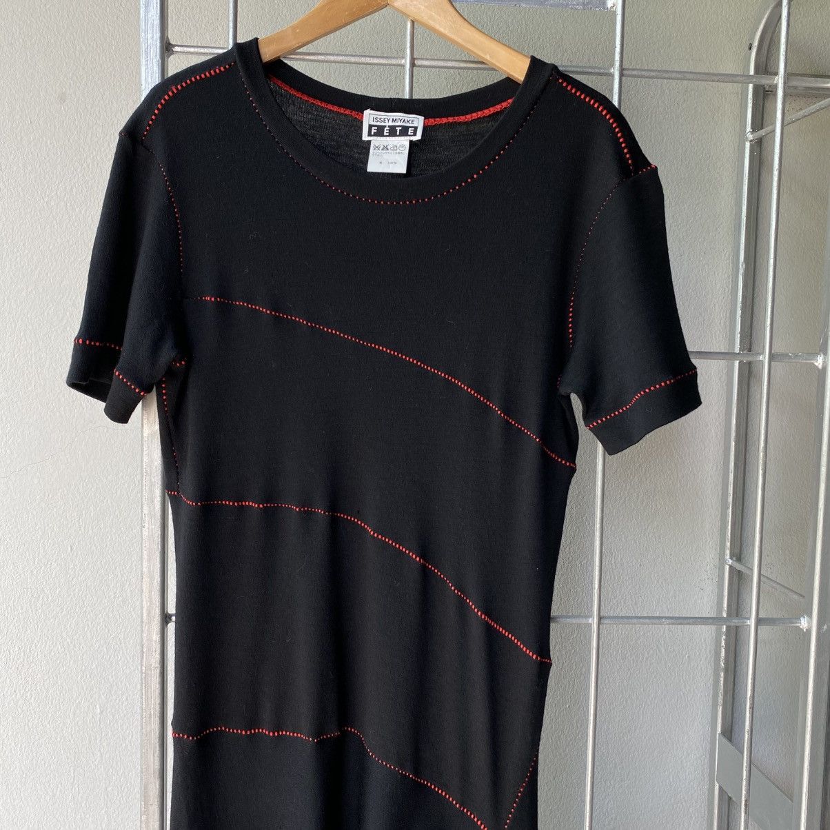 Issey Miyake ISSEY MIYAKE Black Asymmetrical Stitch Dress Size XS / US 0-2 / IT 36-38 - 21 Thumbnail