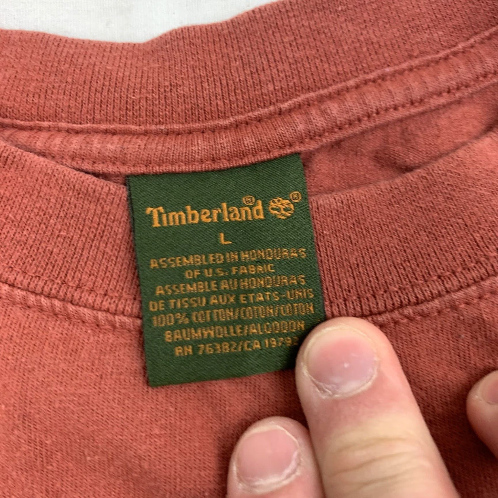 Timberland VINTAGE Timberland Long Sleeve Shirt Adult Large Orange Grunge Y2K Mens Size US L / EU 52-54 / 3 - 5 Thumbnail