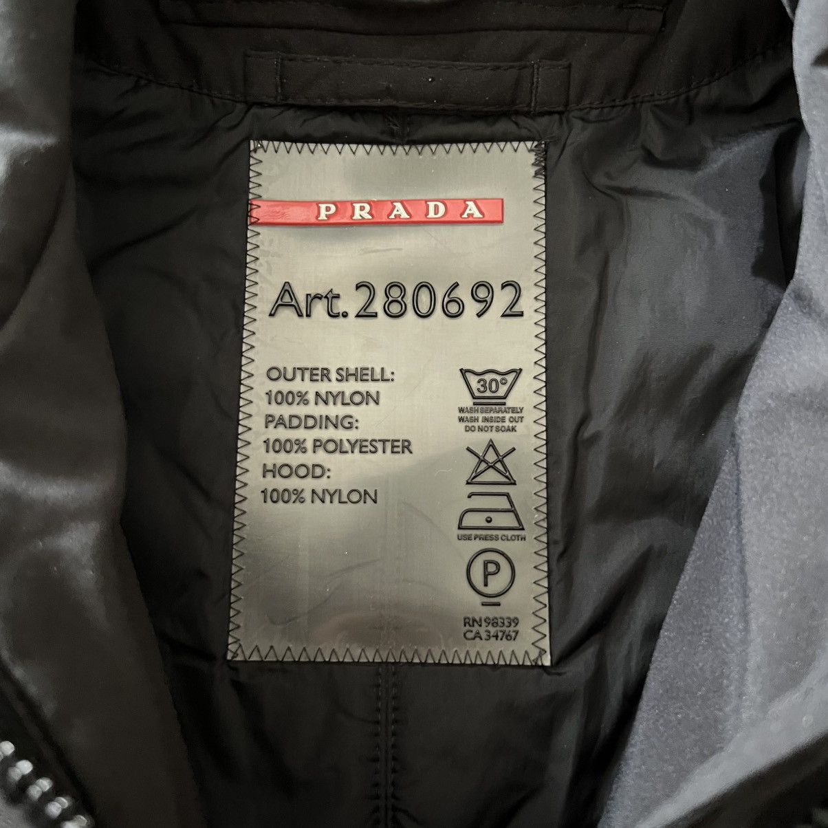 Prada × Vintage 2000s Prada Women’s Insulated Rain Jacket Size S / US 4 / IT 40 - 10 Thumbnail